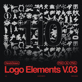 +110 Logo Elements Hand-Drawn Shapes V.03