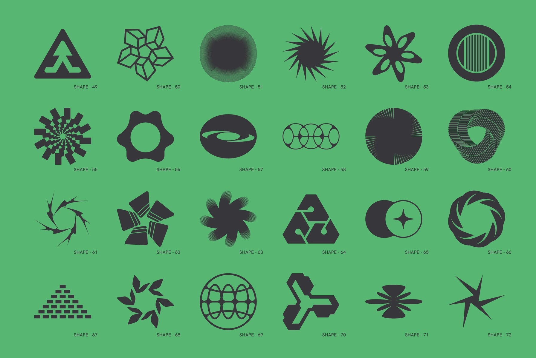 120 Abstract Geometric Shapes - Part 4