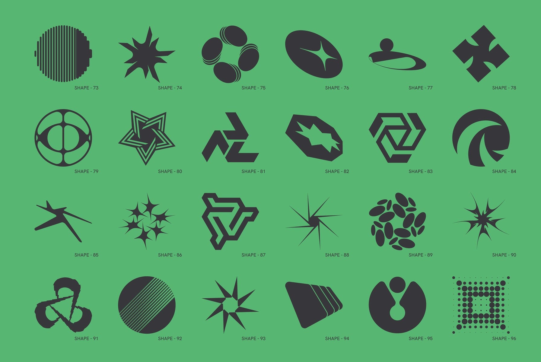 120 Abstract Geometric Shapes - Part 4