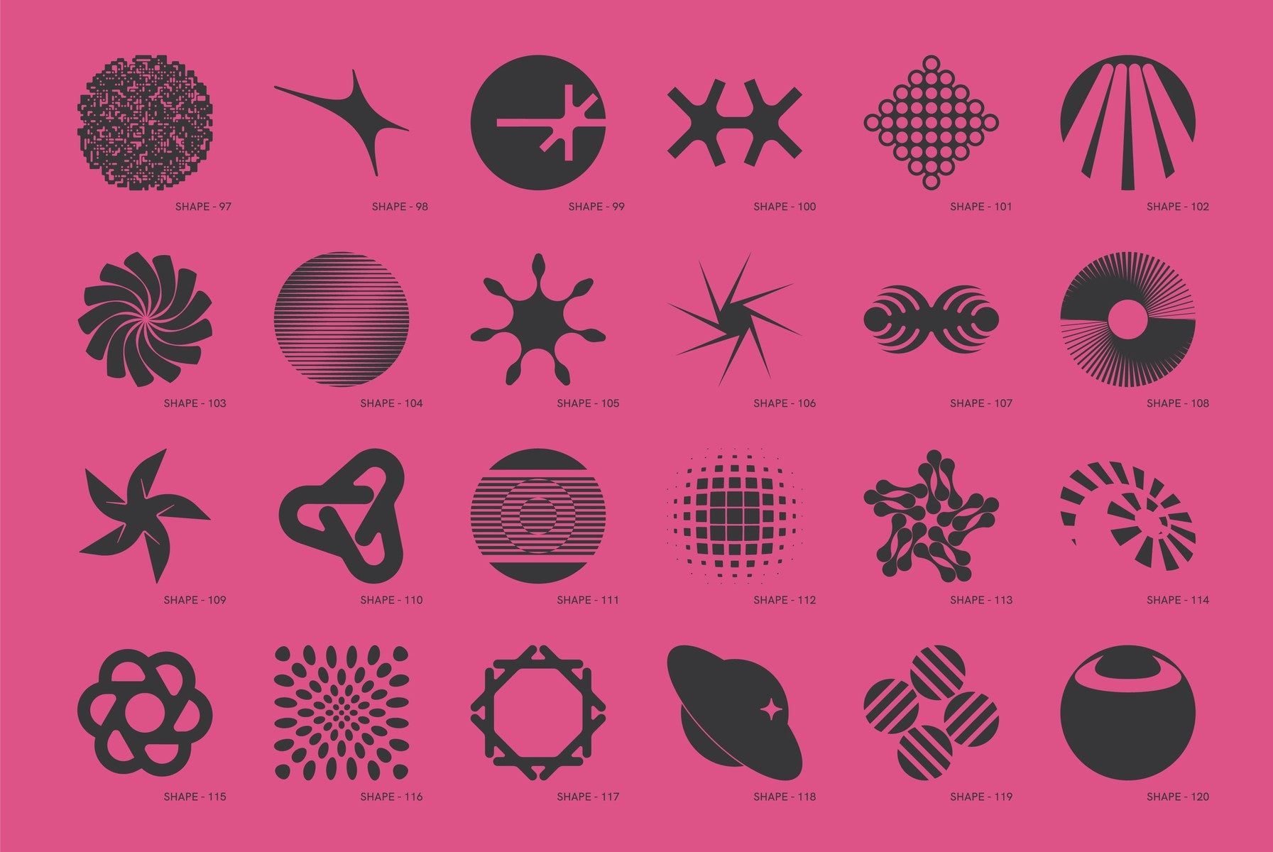 120 Abstract Geometric Shapes - Part 5
