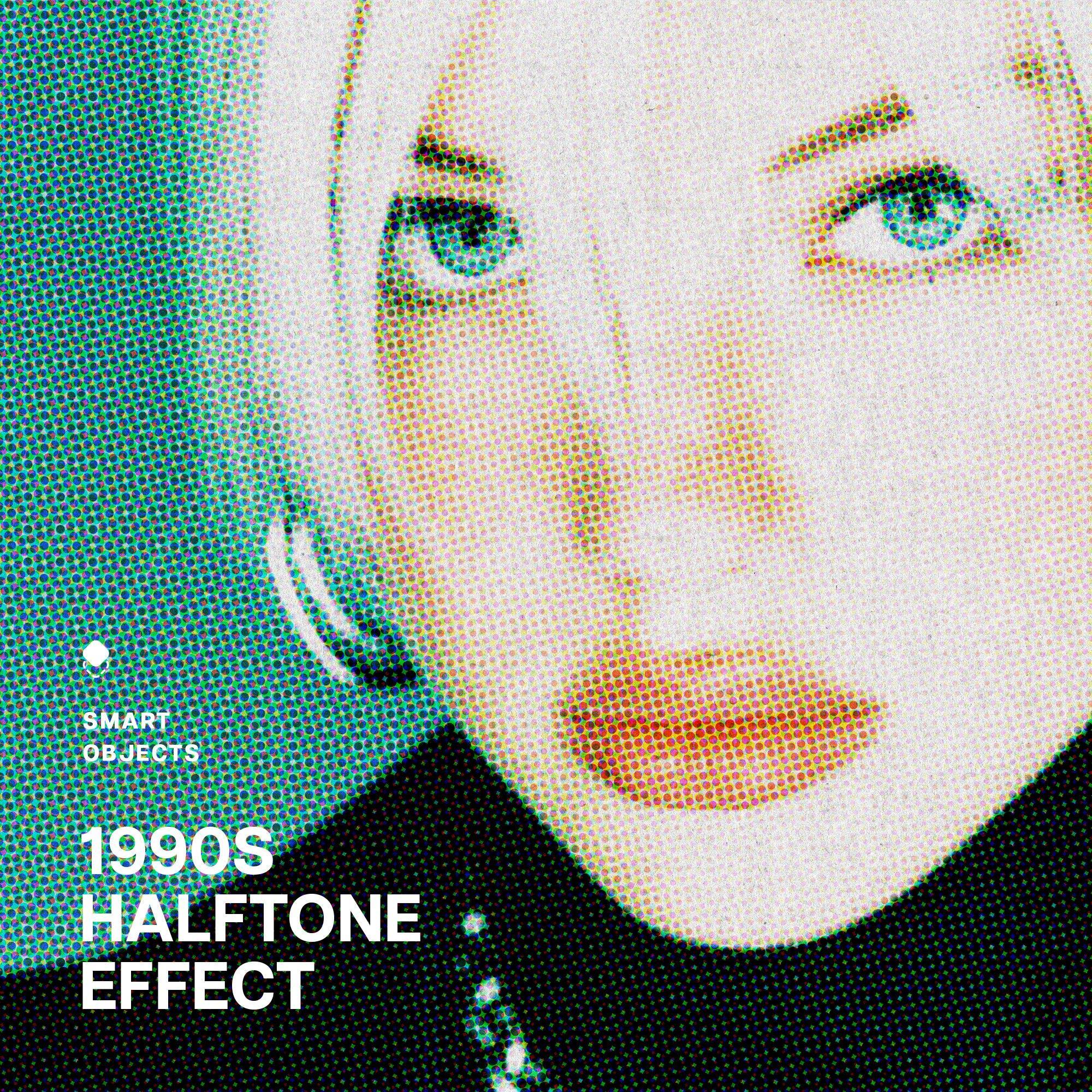 1990s Halftone Photo Effect