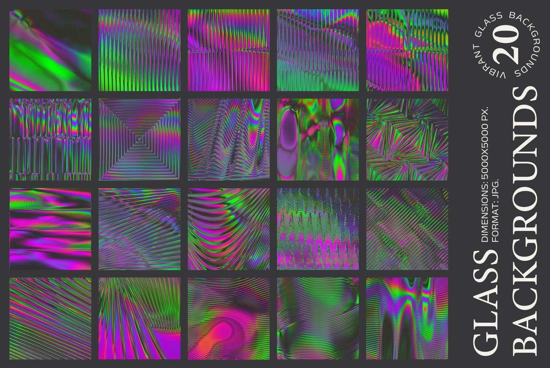 20 Vibrant Glass Backgrounds