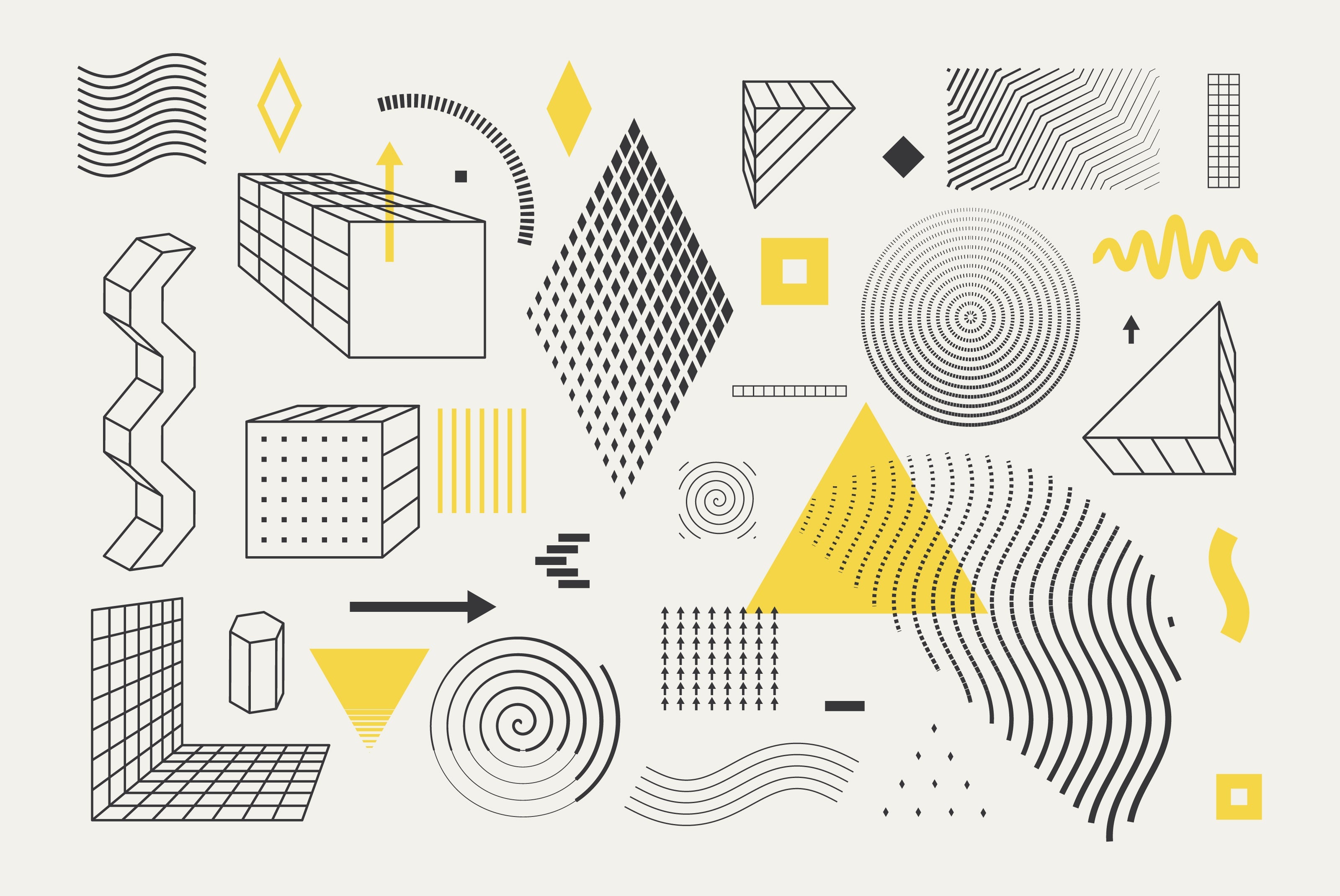 206 Vector Shapes & Posters Set