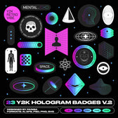 23 Y2K Hologram Badge Stickers V.2