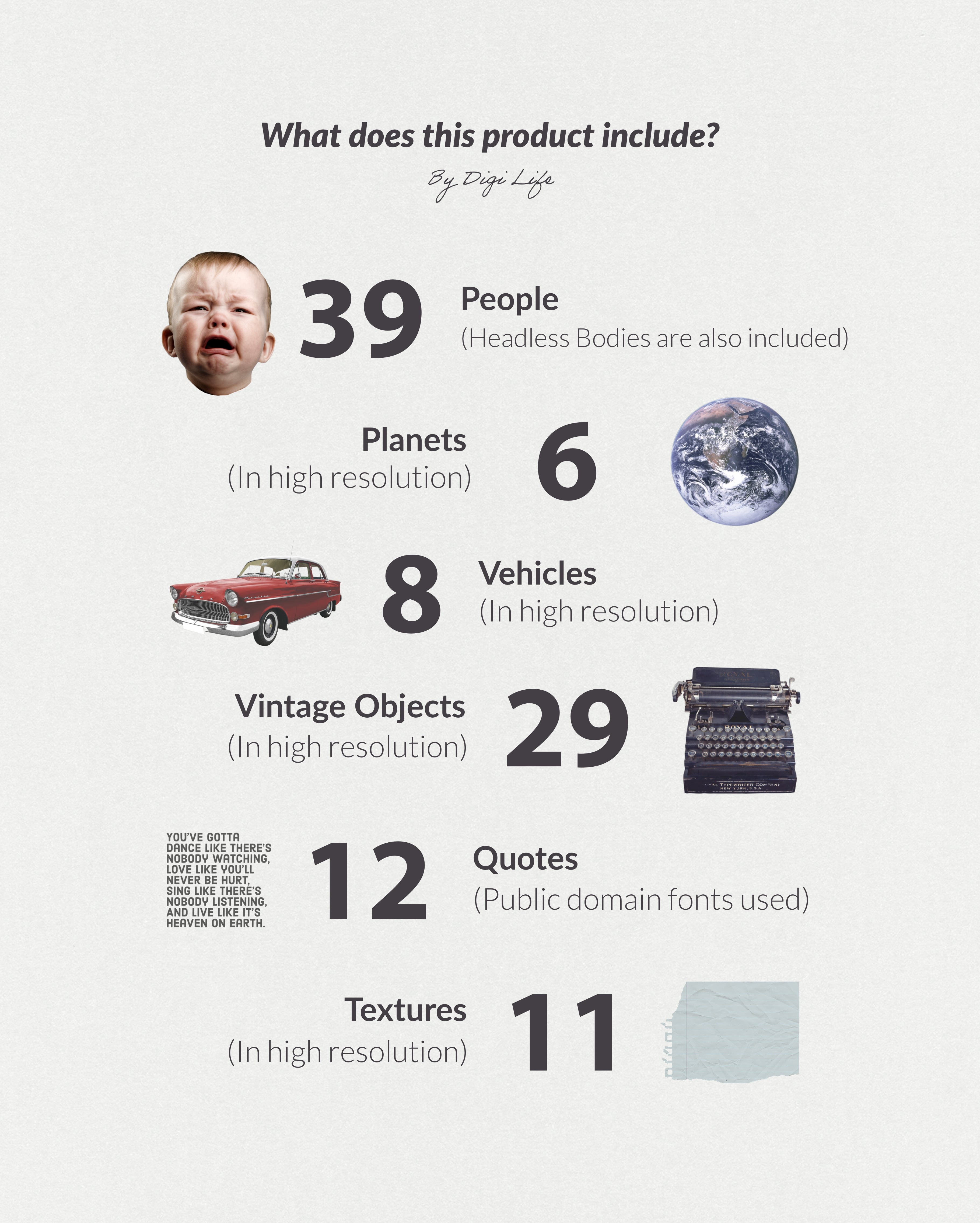 250+ Elements - Collage Creator Pack