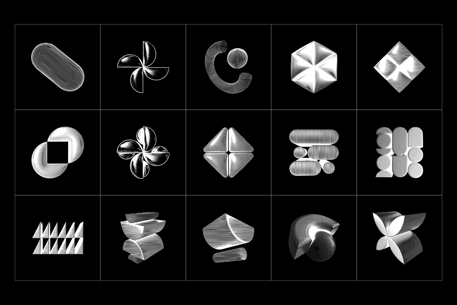 3D V3CTORS vol.2 - 60 Vector Geometric Shapes - assetpro 10.jpg