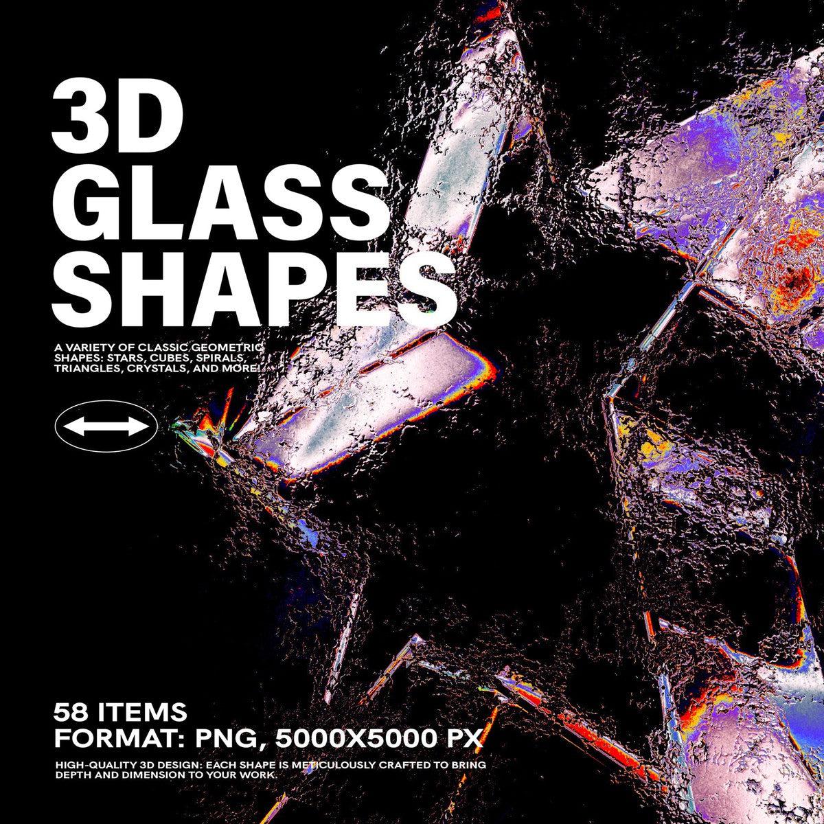 3D Distorted Glass Shapes