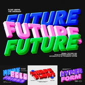 3D Futuristic Extrude Text Effect