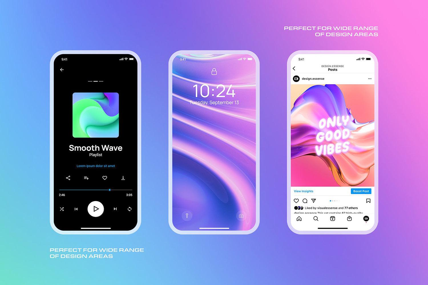 3D Gradient Abstract Shapes