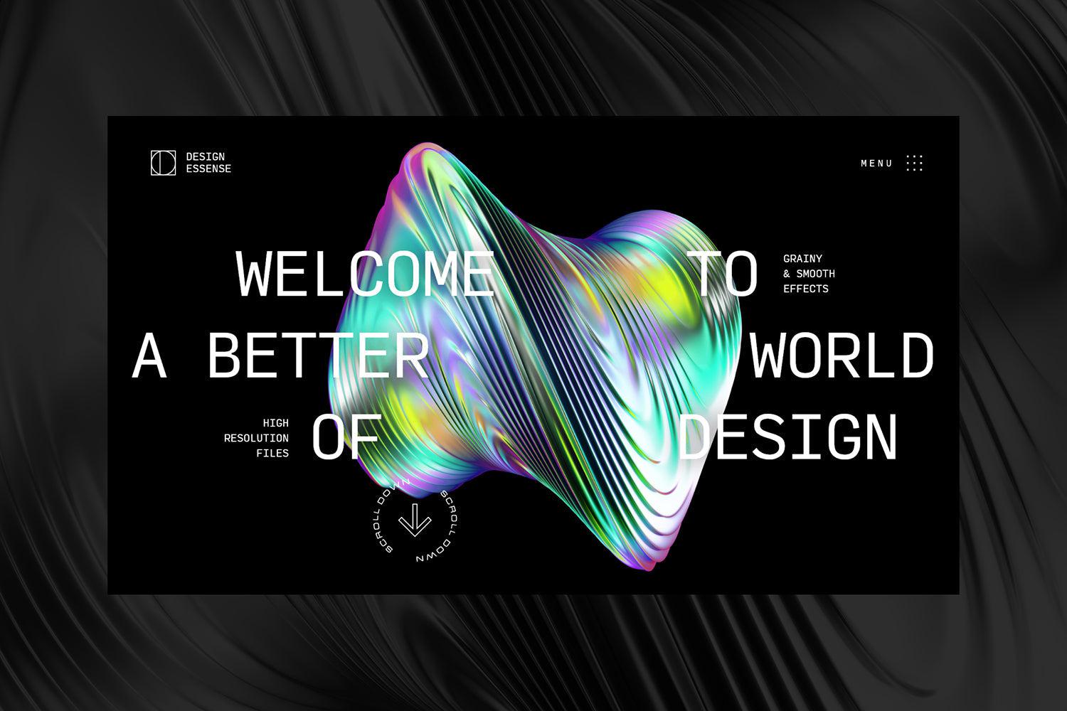 3D Iridescent HD Shapes