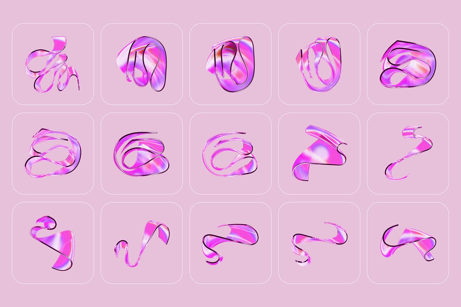 3D Ribbon Glass Collection