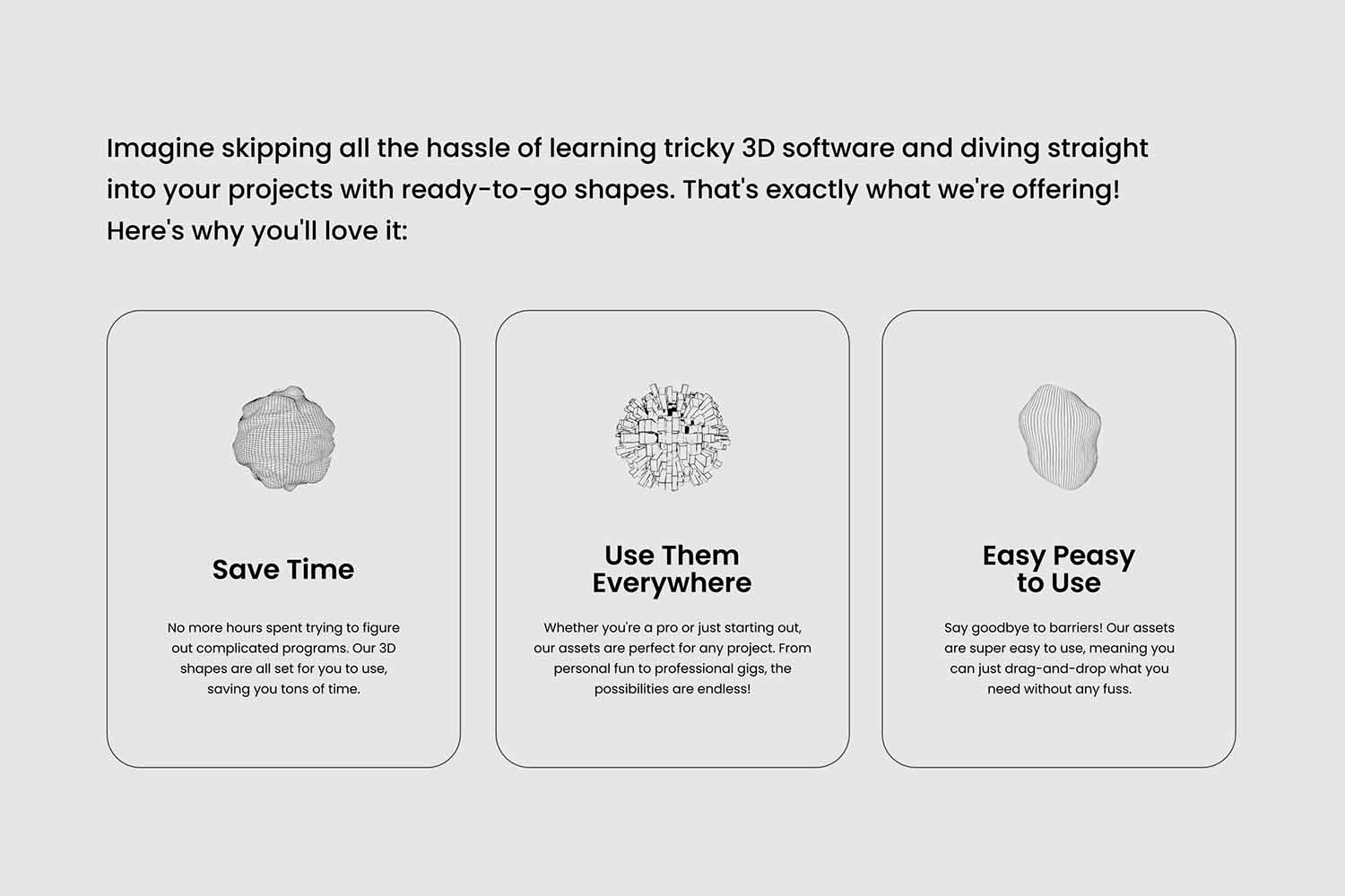 3D V3CTORS - 60 Vector Shapes