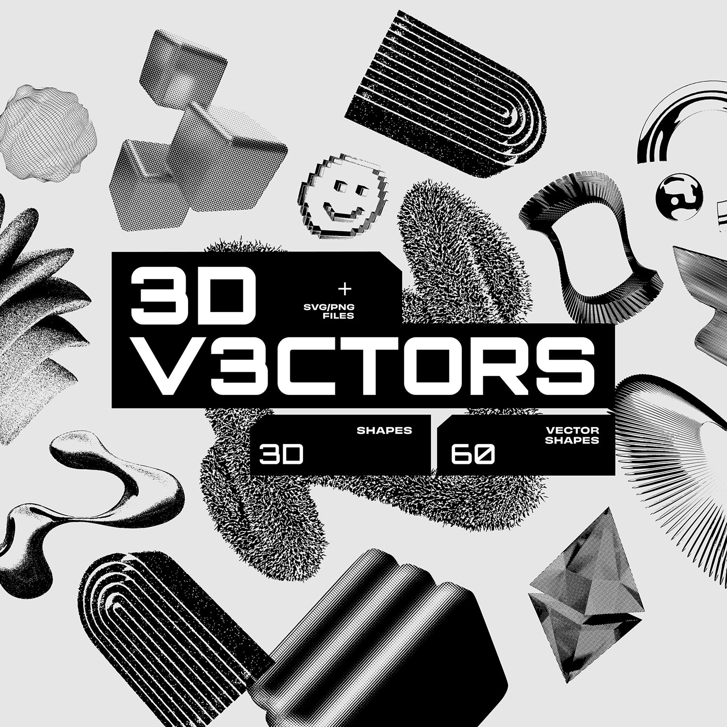 3D V3CTORS - 60 Vector Shapes