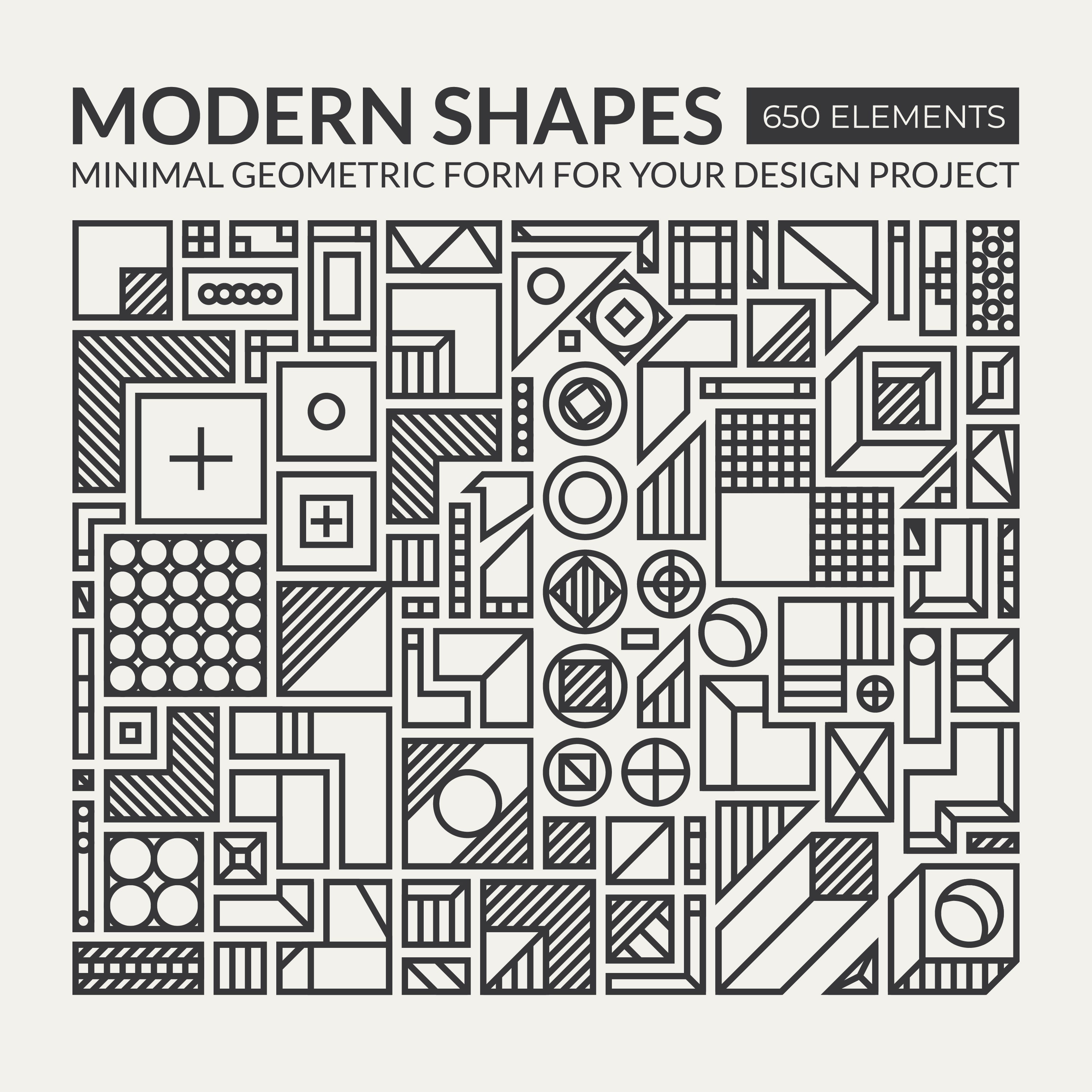650 Minimal Geometric Shapes