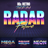 80s Retro Nostalgia Text Effects