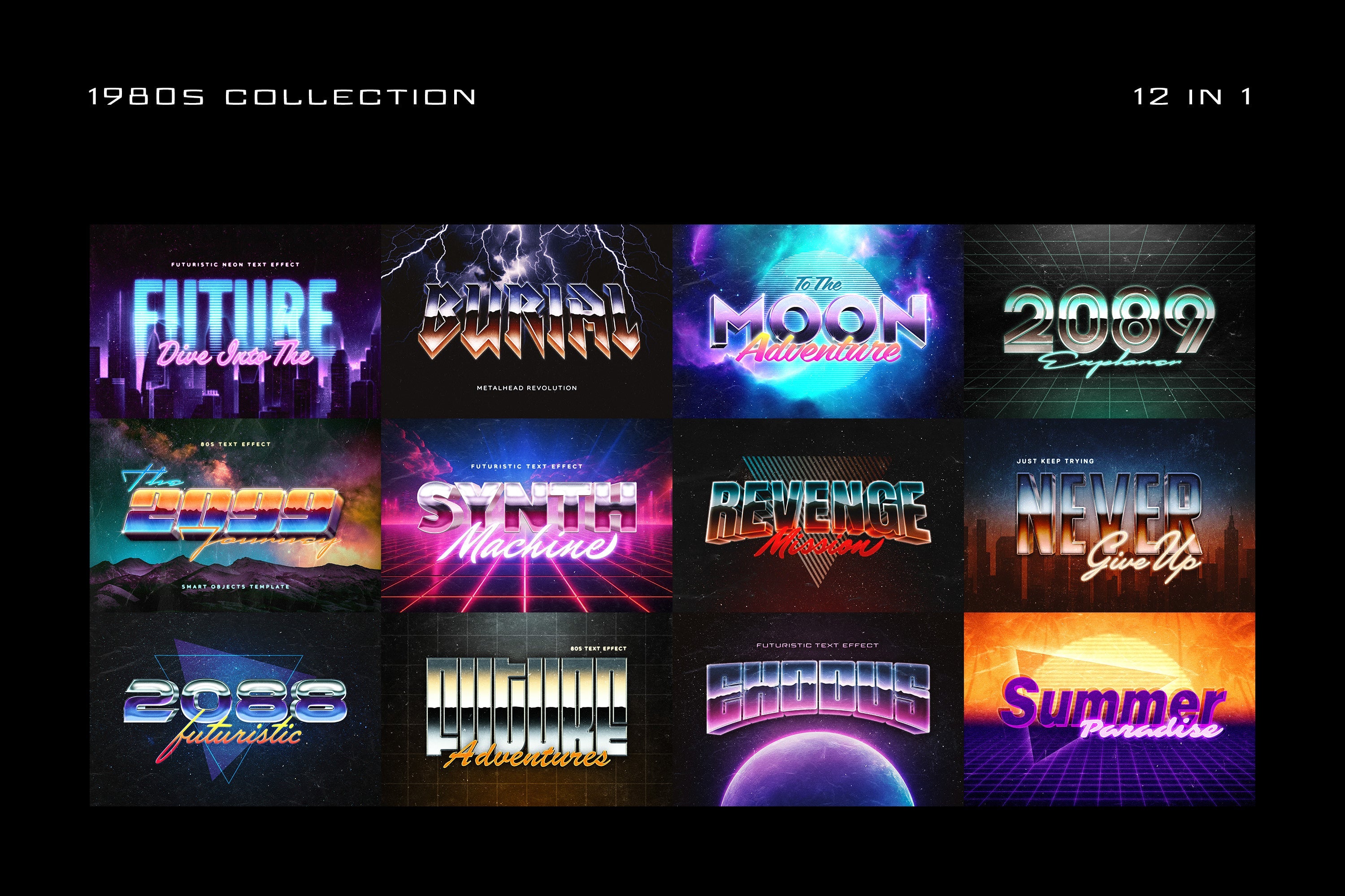 80s Text Effects Collection