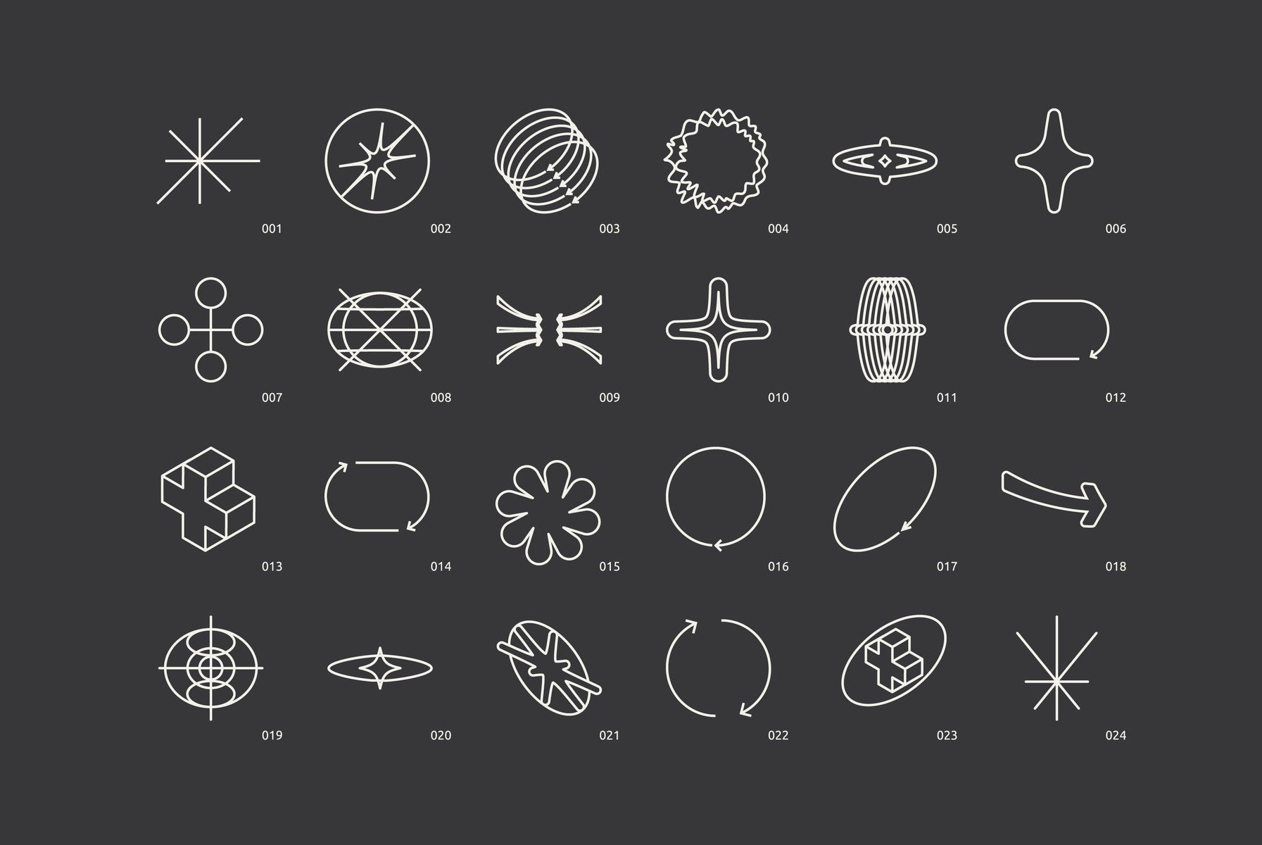 96 Linear Vector Shapes - Part 1