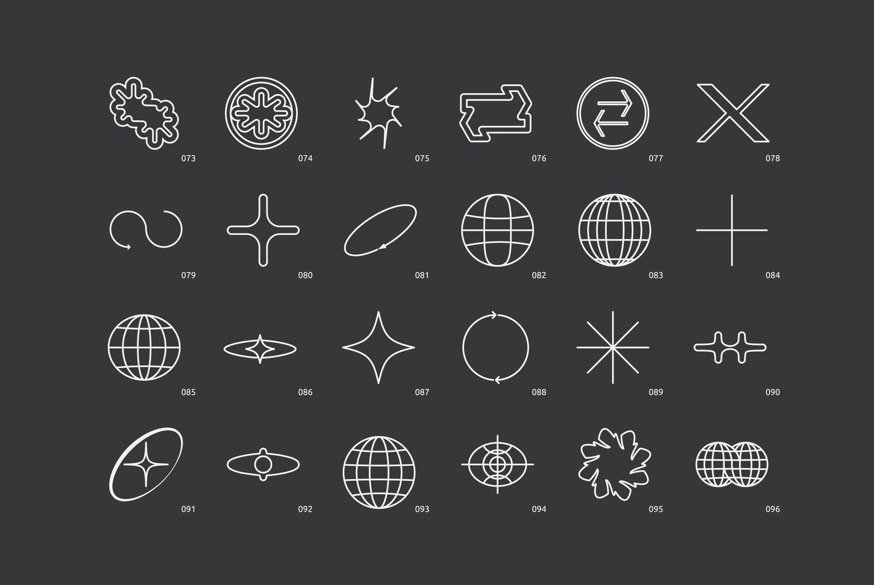96 Linear Vector Shapes - Part 1