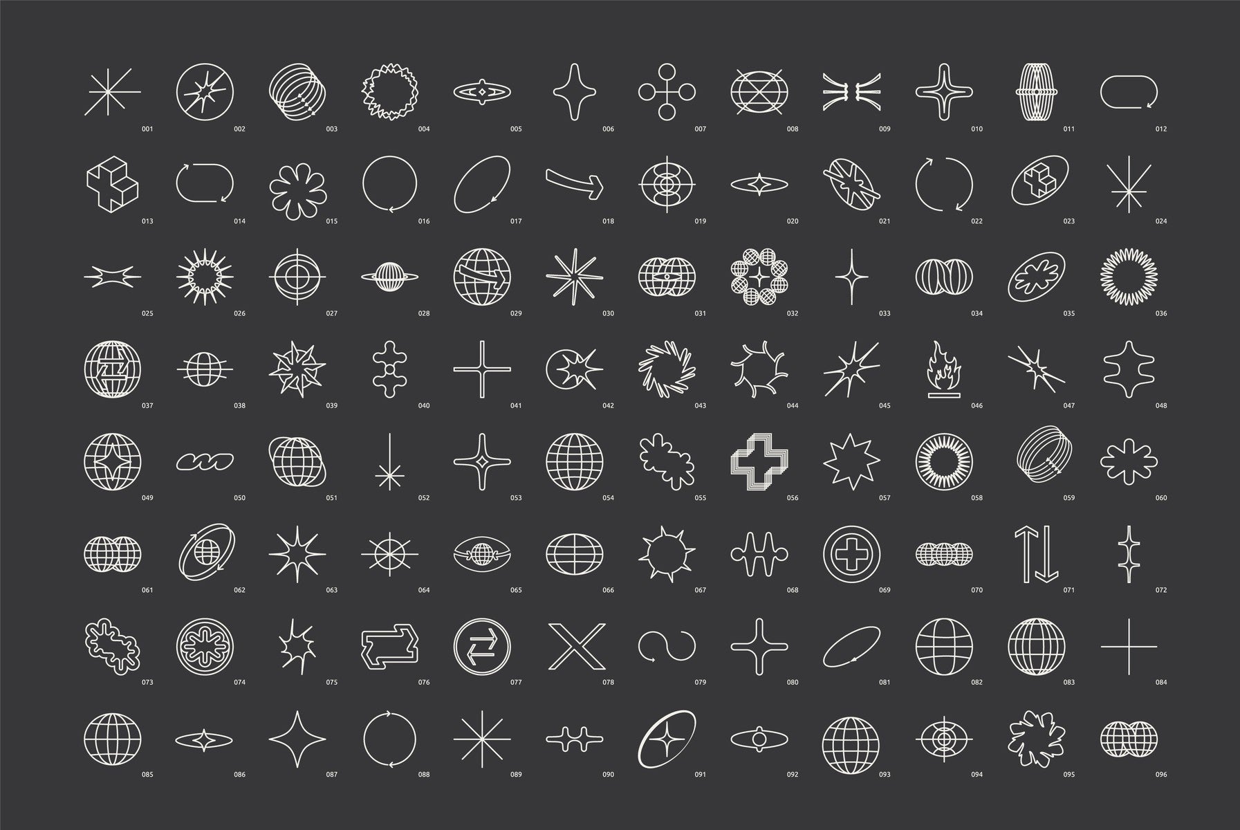 96 Linear Vector Shapes - Part 1
