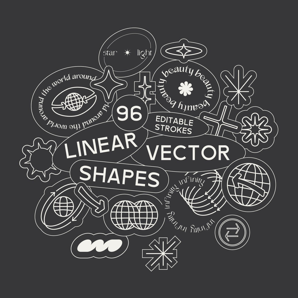 96 Linear Vector Shapes - Part 1