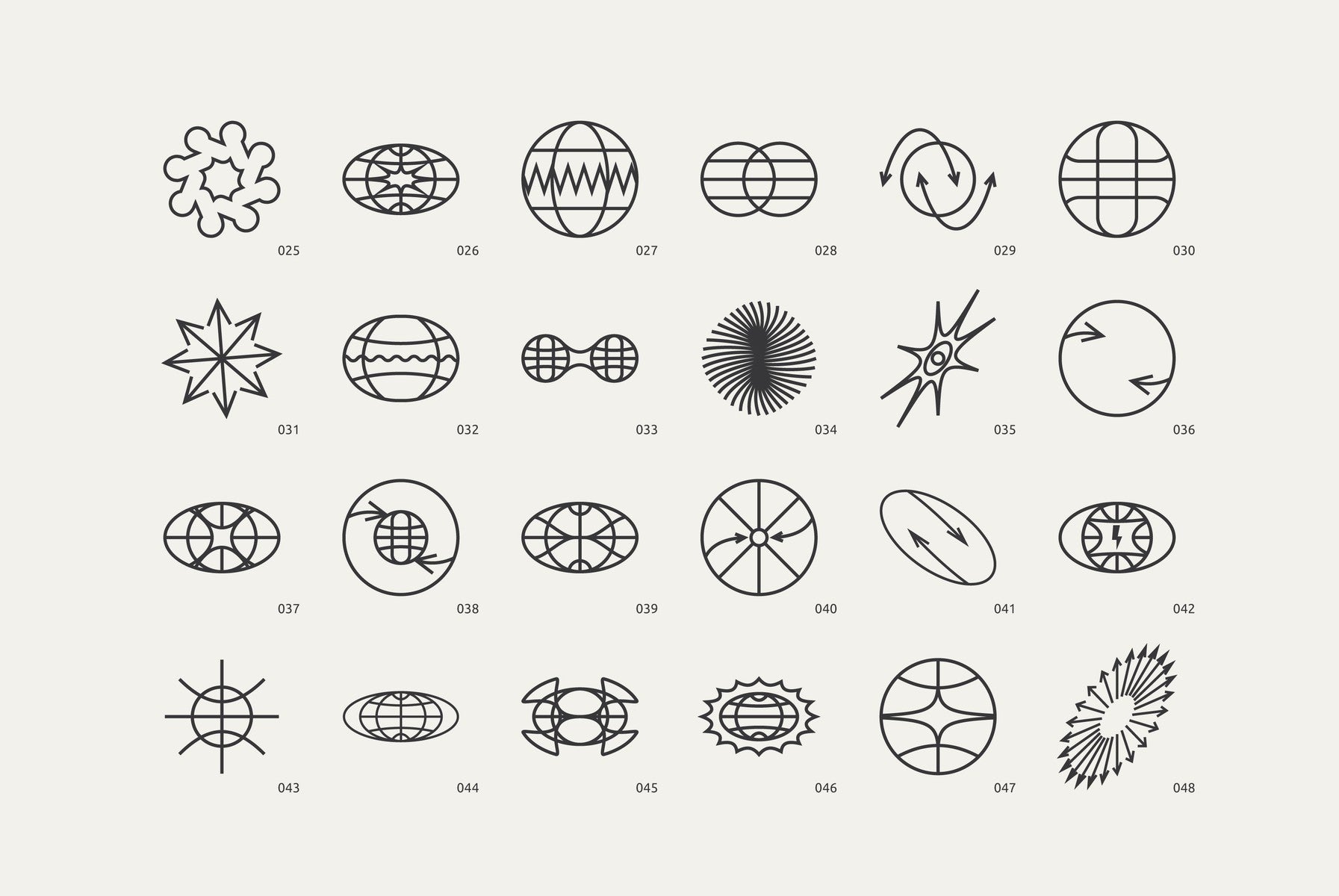 96 Linear Vector Shapes - Part 2