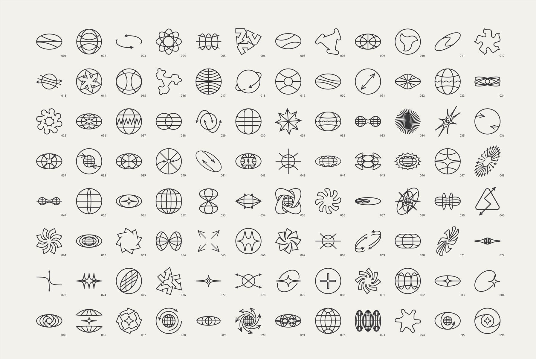 96 Linear Vector Shapes - Part 2