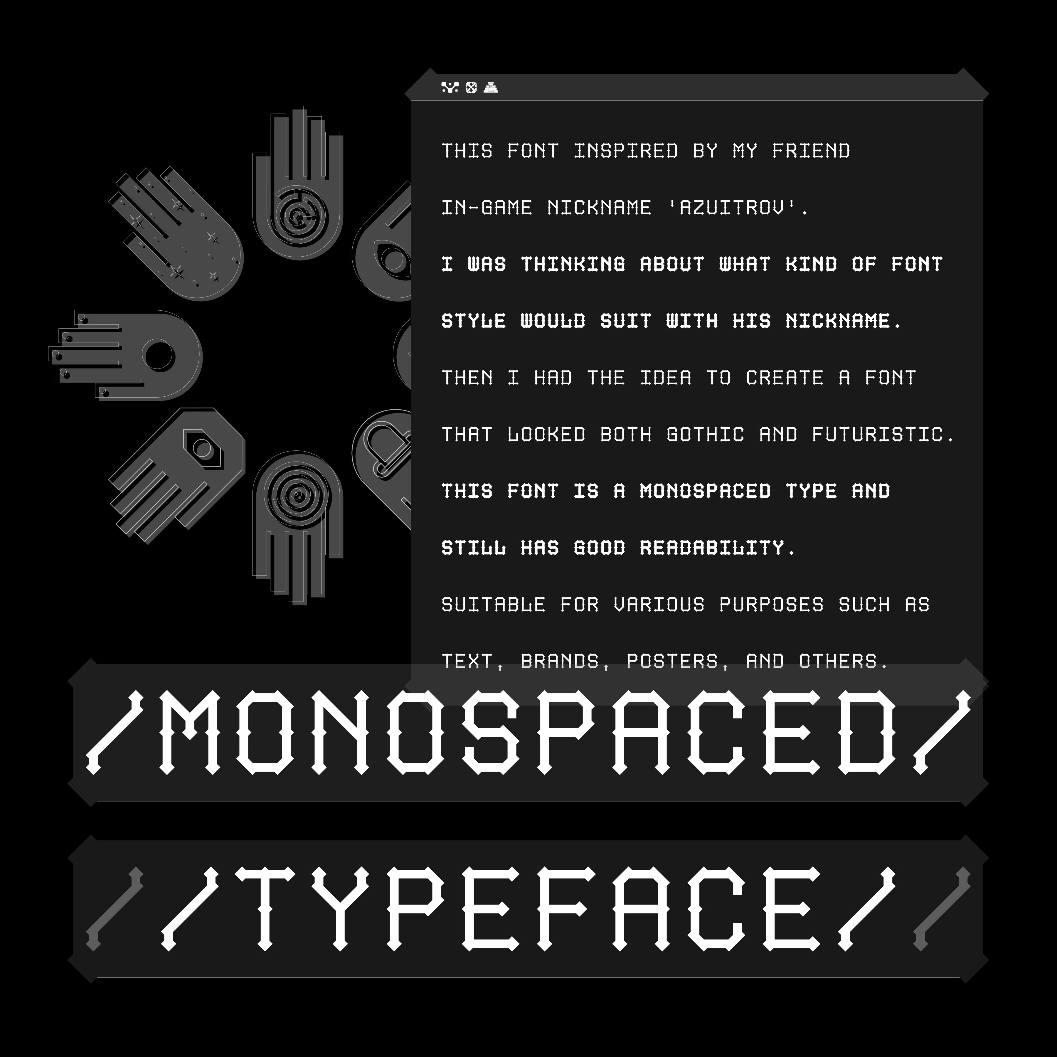AZUITROV MONOSPACED TYPEFACE FAMILY - Font For Zula™ 2.png