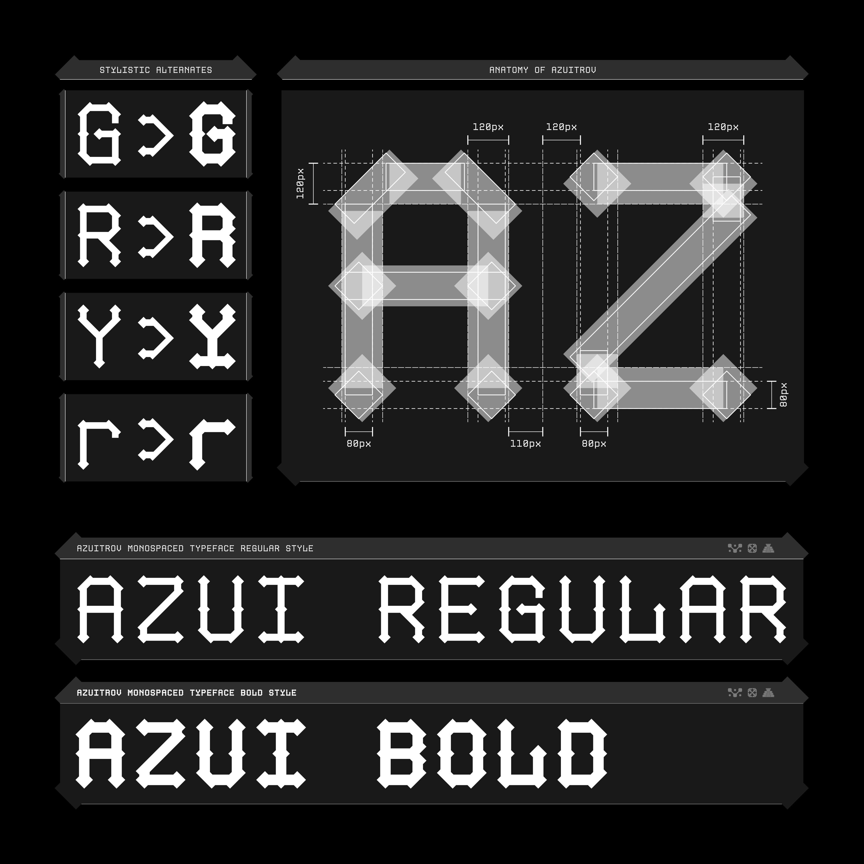 AZUITROV MONOSPACED TYPEFACE FAMILY - Font For Zula™ 5.png
