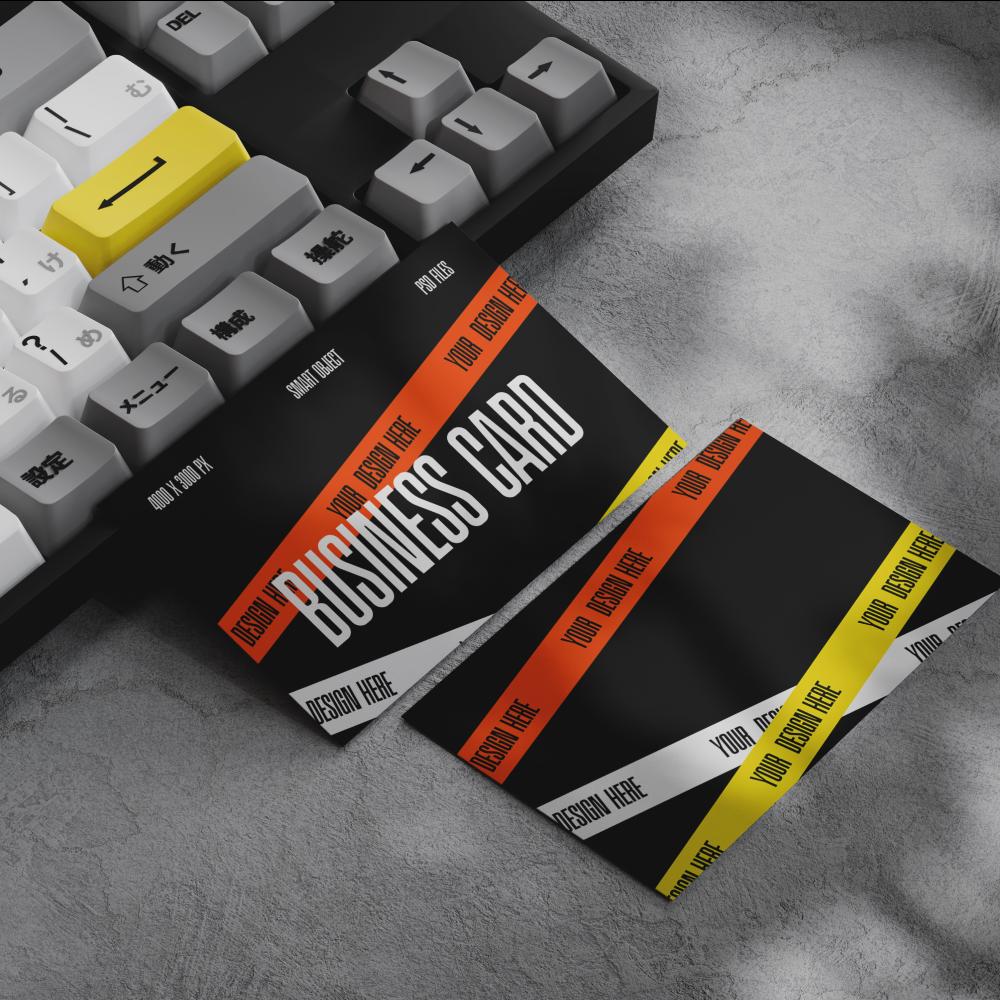 Business Card on Keyboard Mockup - Afterimagine 1.png