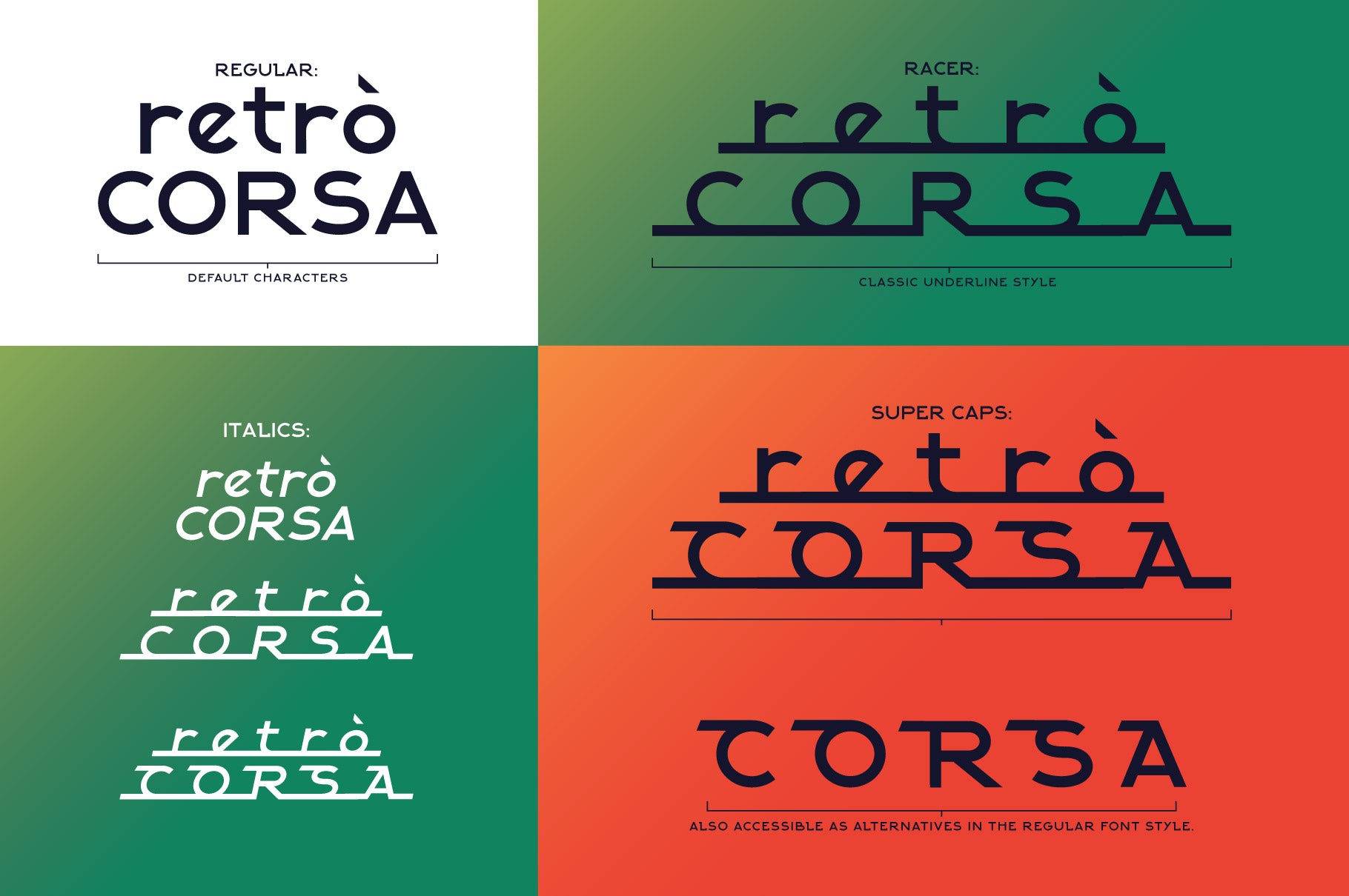Alpha Strada: Motorsports Font