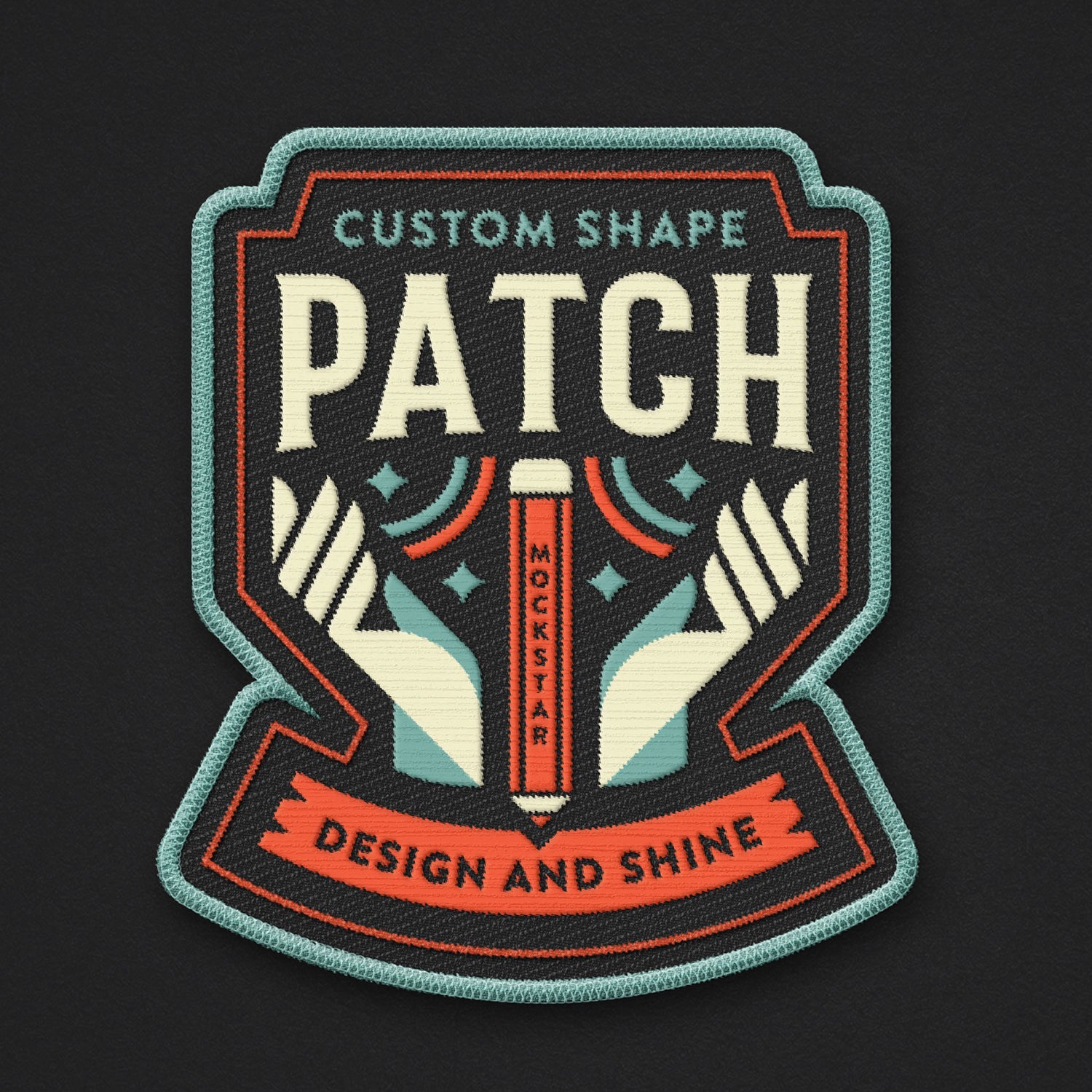 Custom Shape Patch Mockup