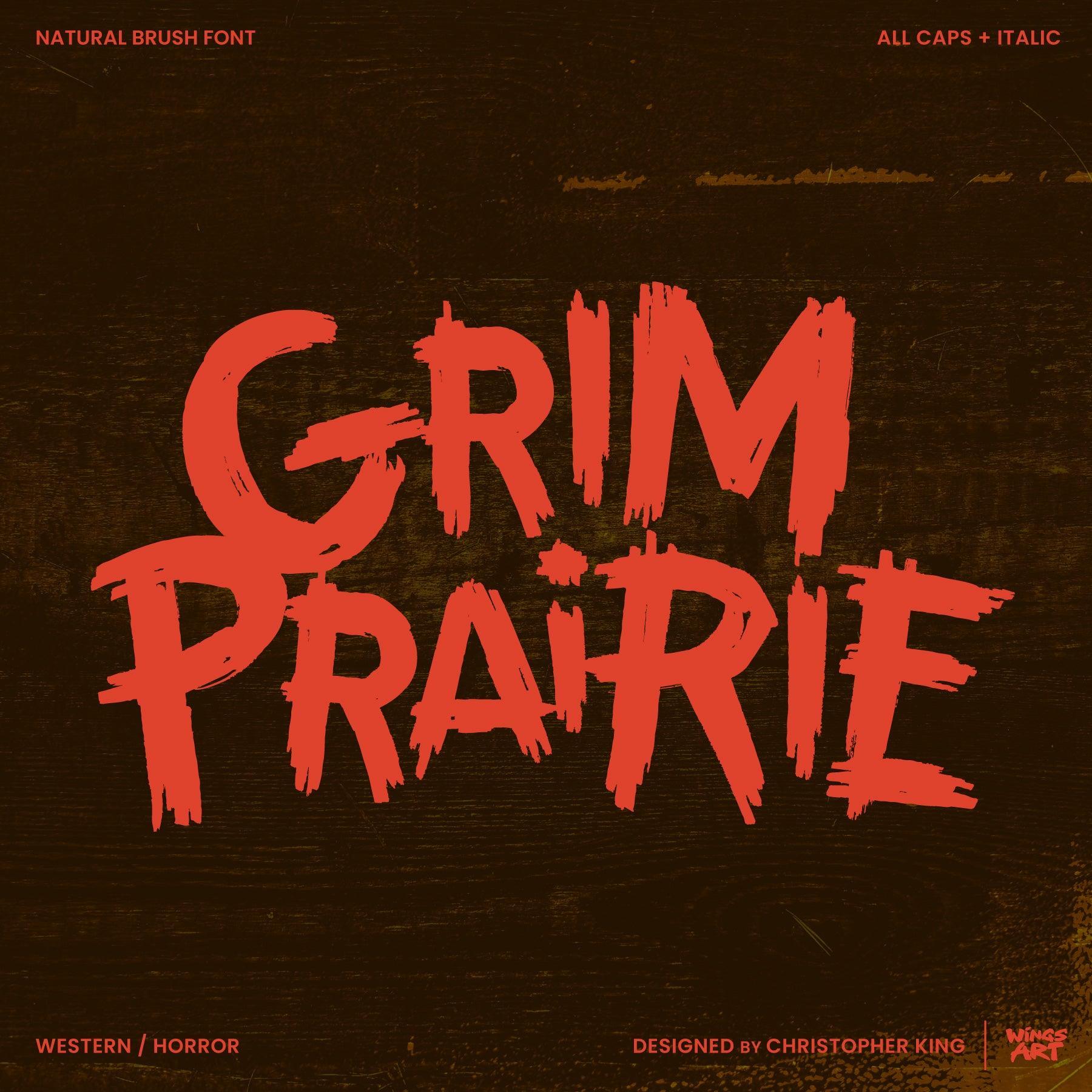 Grim Prairie A Hand-Drawn Western Horror Brush Font - Wingsart Studio 1.jpg