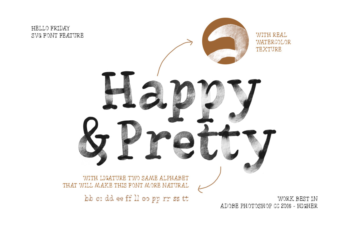 Hello Friday - Watercolor SVG Font - Sarid Ezra 4.jpg