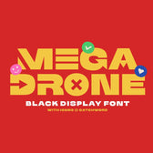 Mega Drone - Black Display Font