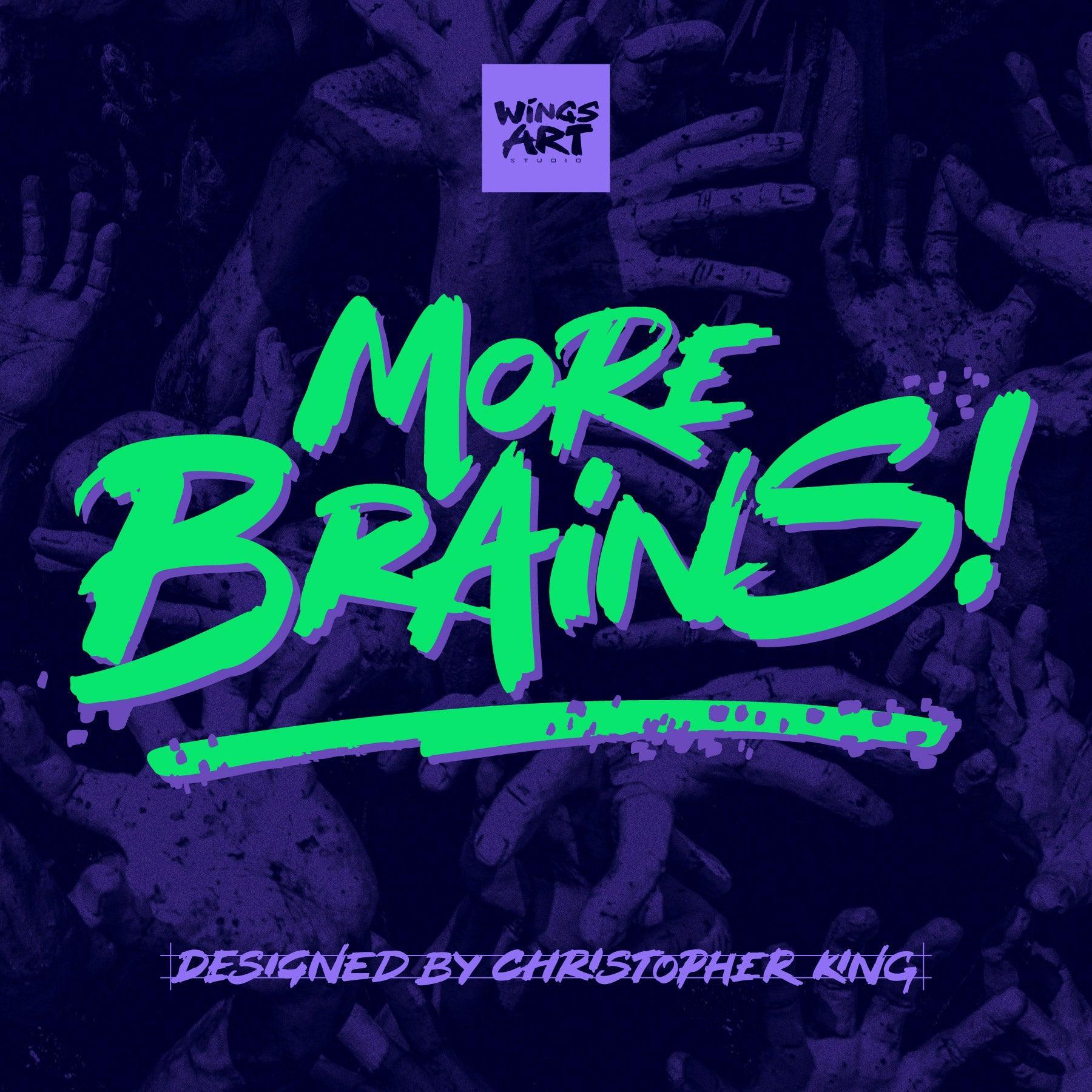 More Brains! Retro 80s VHS Horror Font - Wingsart Studio 1.jpg