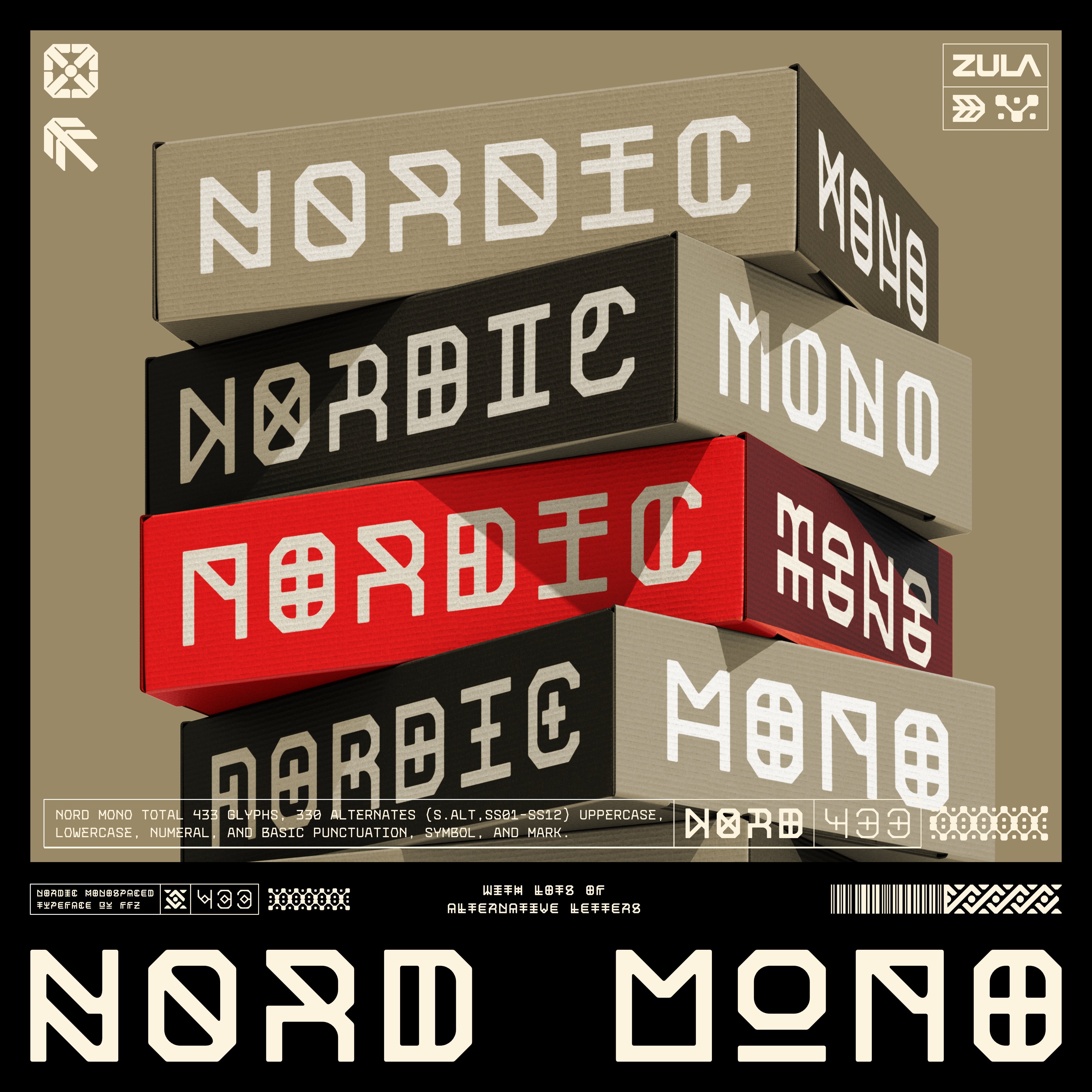 NORD MONOSPACED TYPEFACE FAMILY - Font For Zula™ 1.png