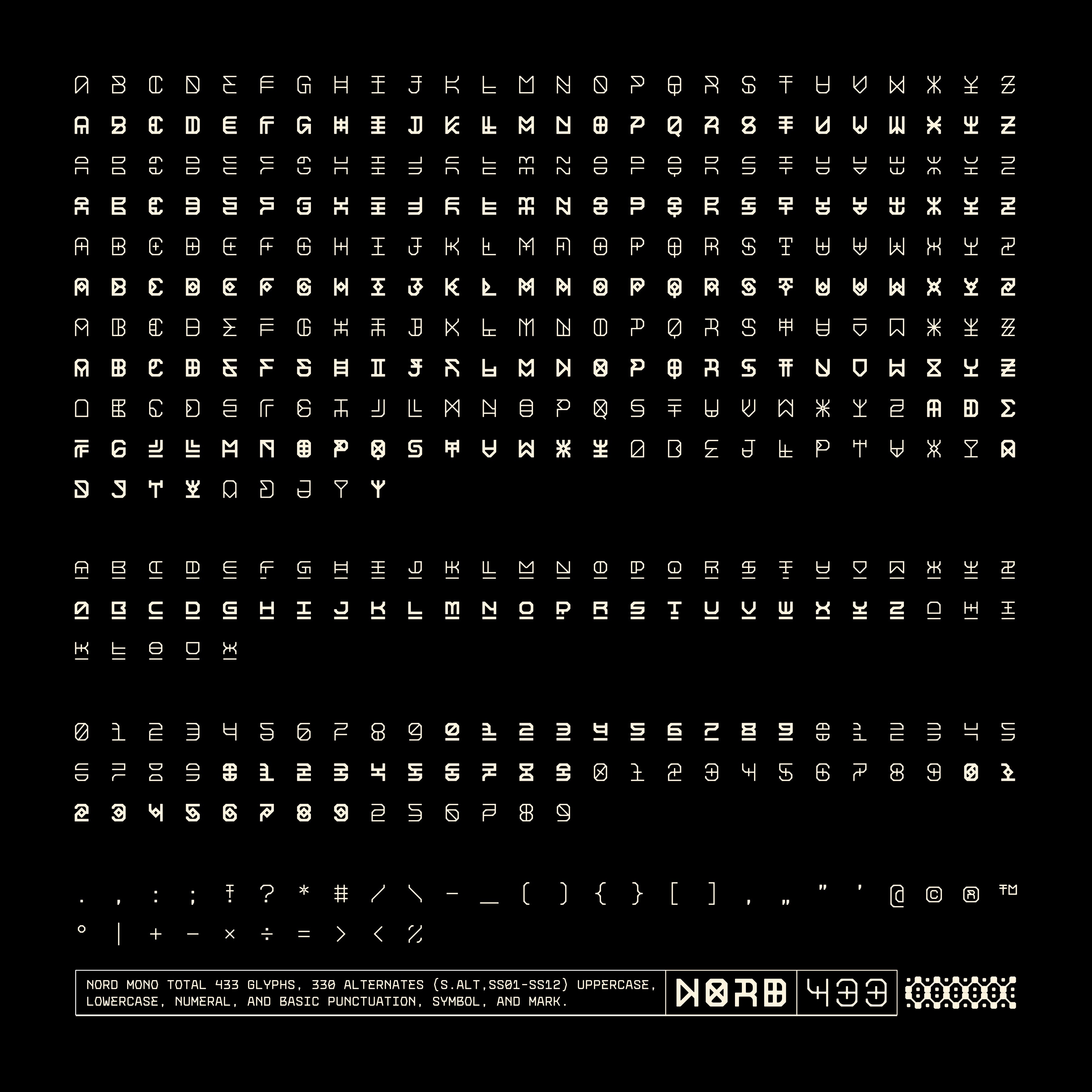 NORD MONOSPACED TYPEFACE FAMILY - Font For Zula™ 3.png