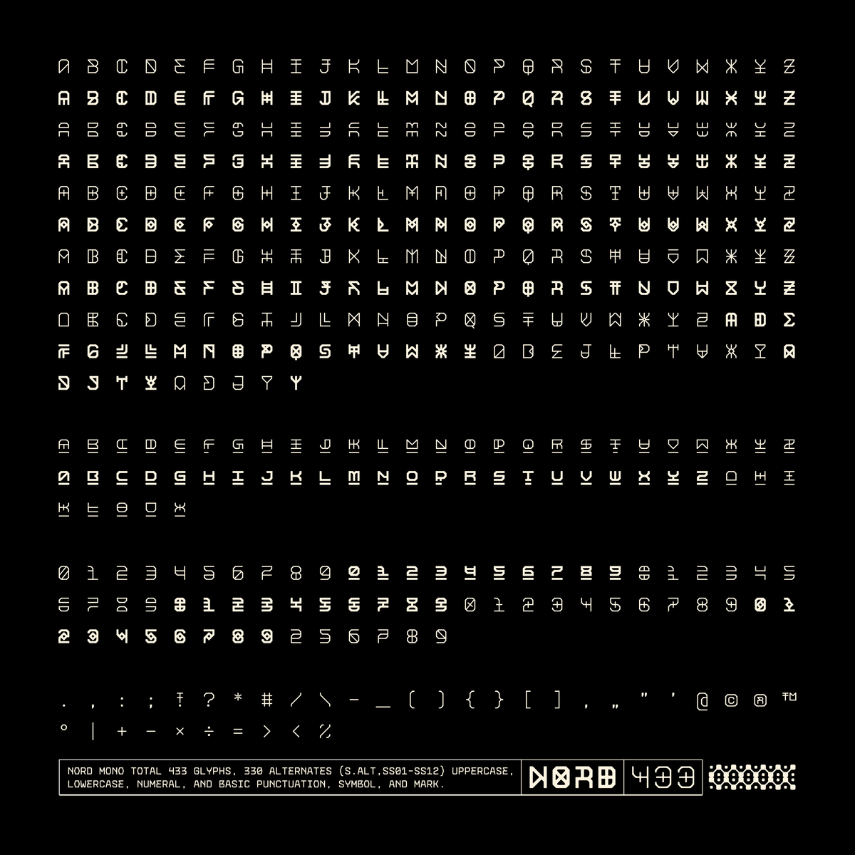 NORD MONOSPACED TYPEFACE FAMILY - Font For Zula™ 3.png