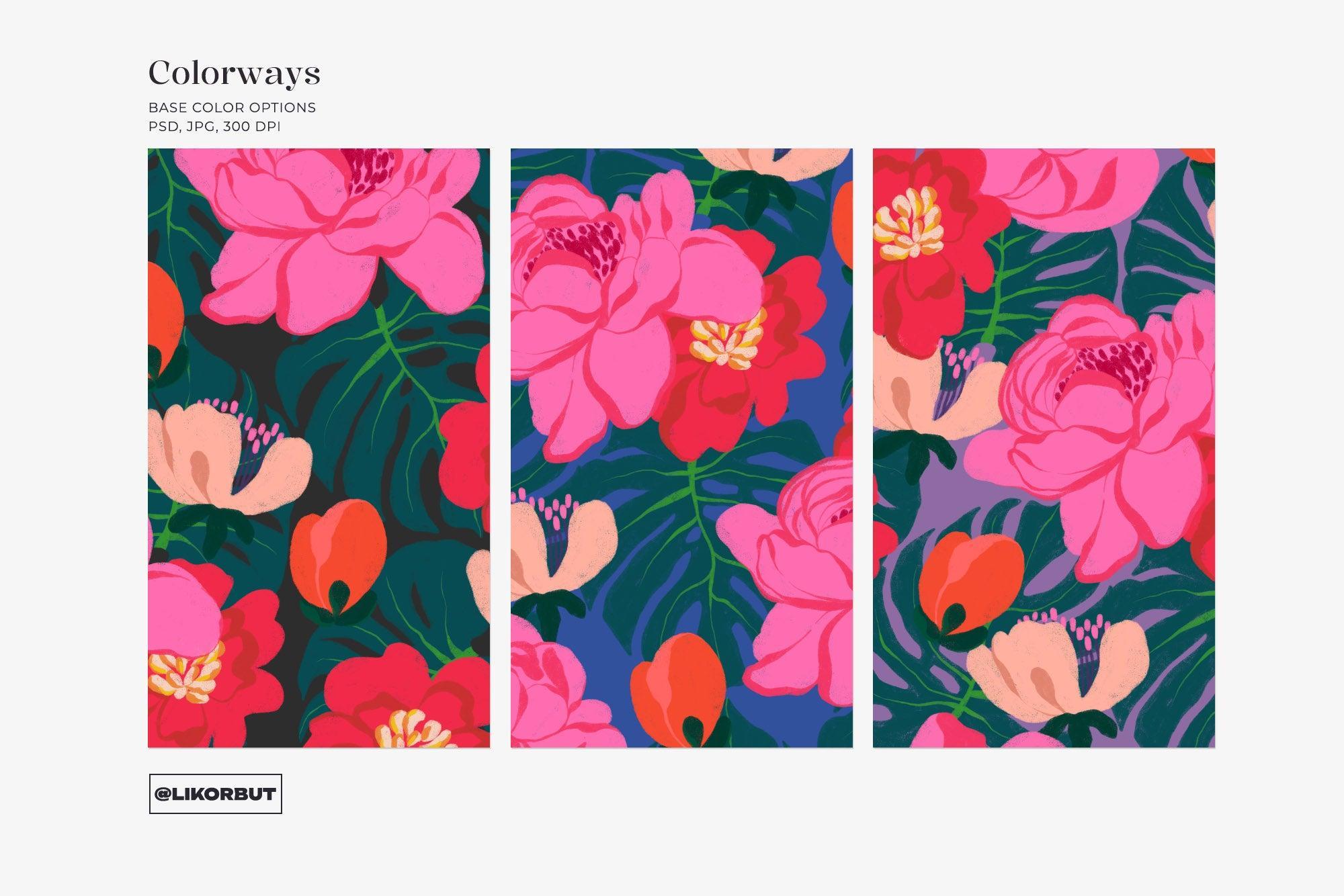 PINK Bold Bloom Abstract Flower Pattern - likorbut 8.jpg