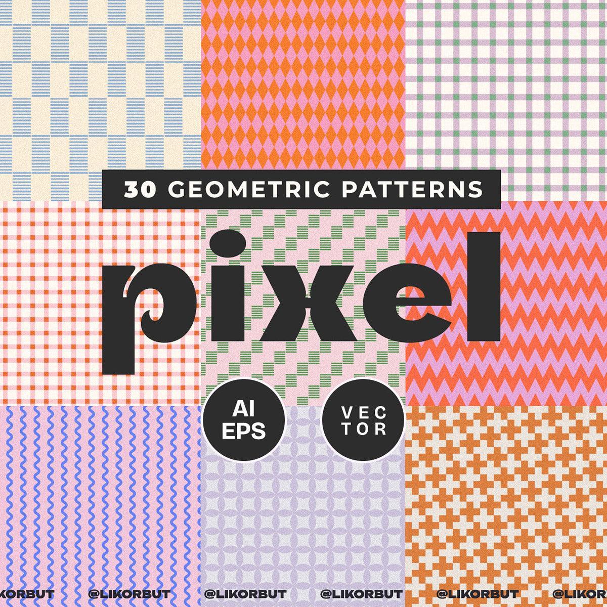 PIXEL Cozy Vintage Geometric Pattern Set - likorbut 1.jpg