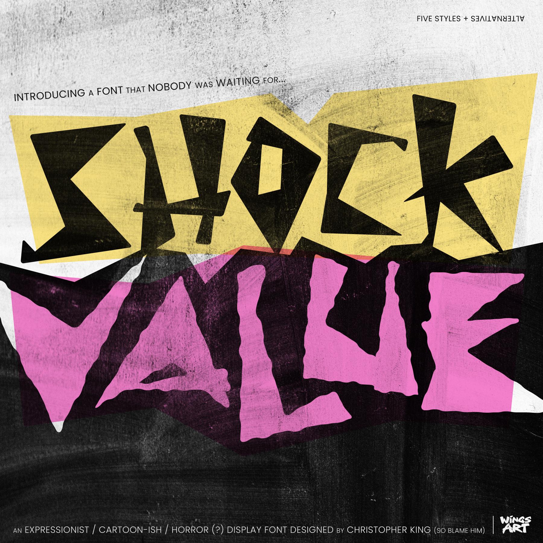 Shock Value - An Expressionist, Cartoon-ish, Horror Display Font. - Wingsart Studio 1.png
