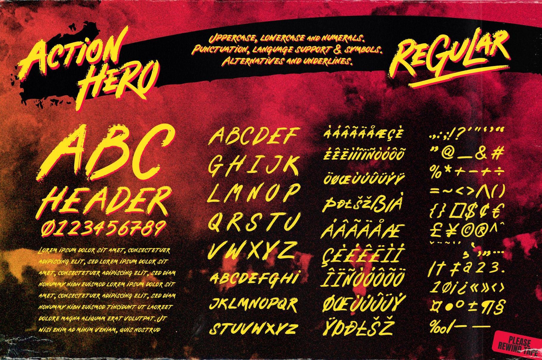 Action Hero - An Explosive Movie Title Font