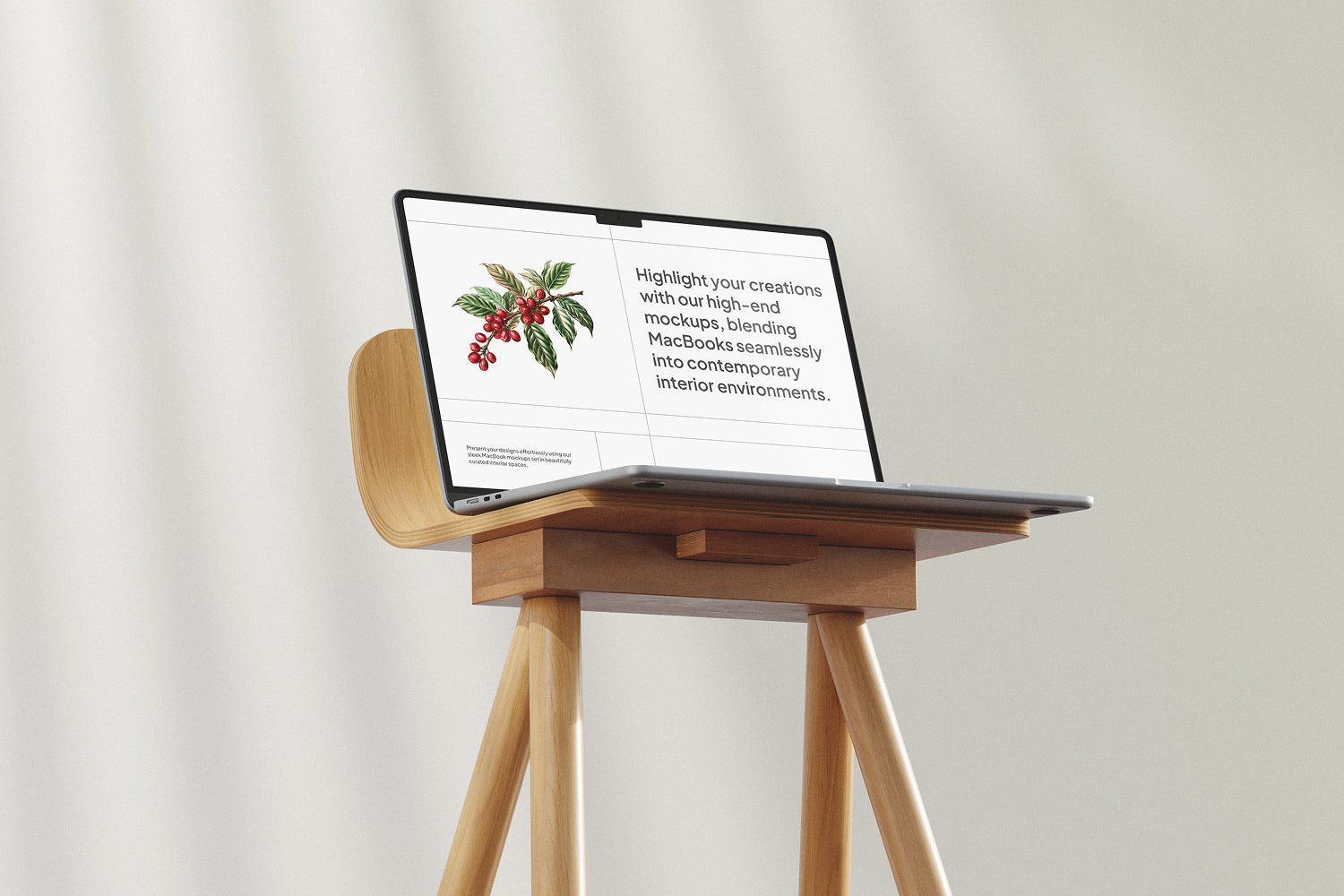 Aesthetic Interior Furniture MacBook Mockups