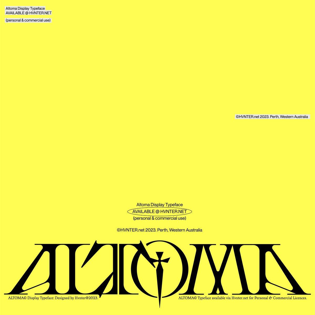 Altoma Typeface