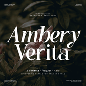 Ambery Verita – Elegant Modern Serif Typeface