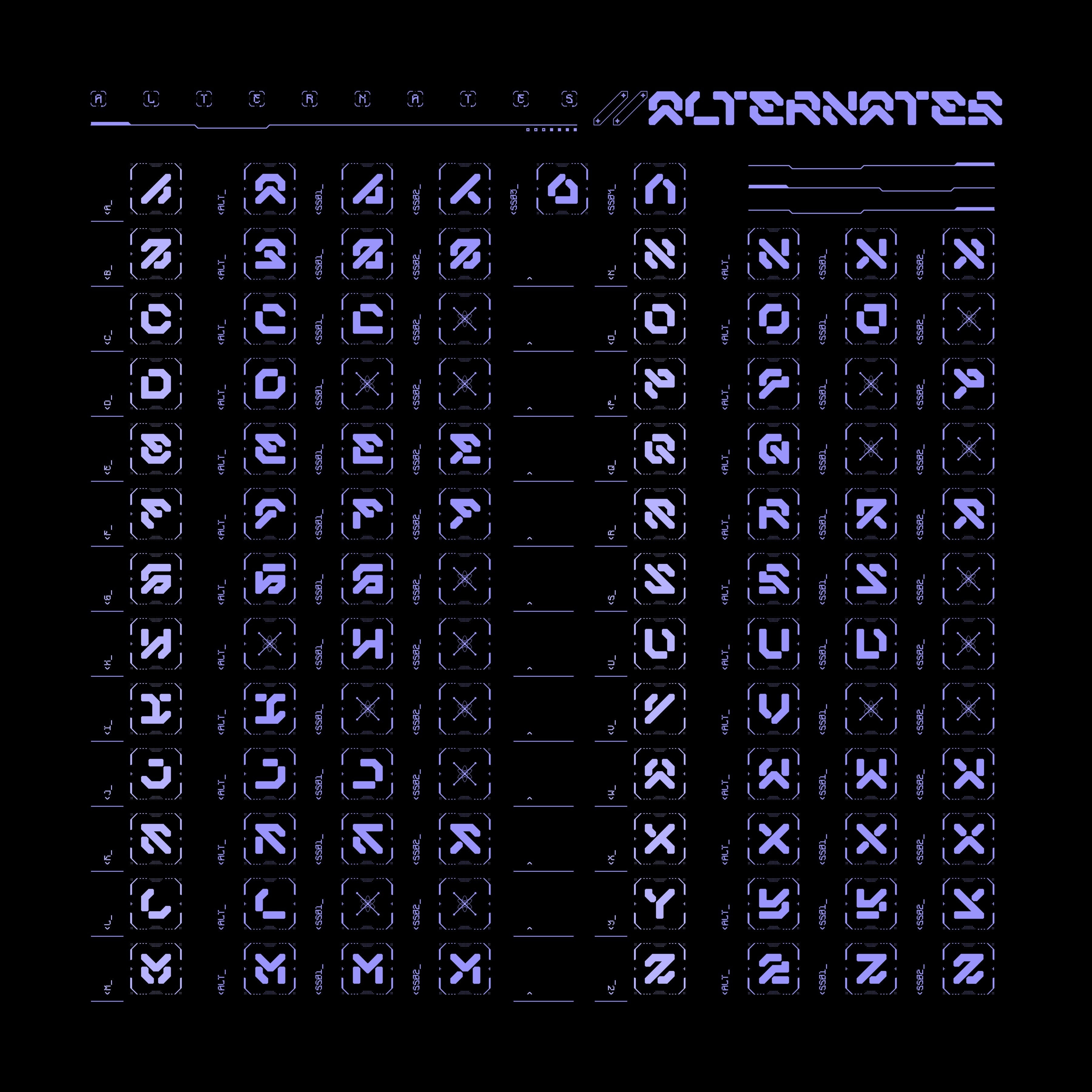 ANERO MECHA Typeface