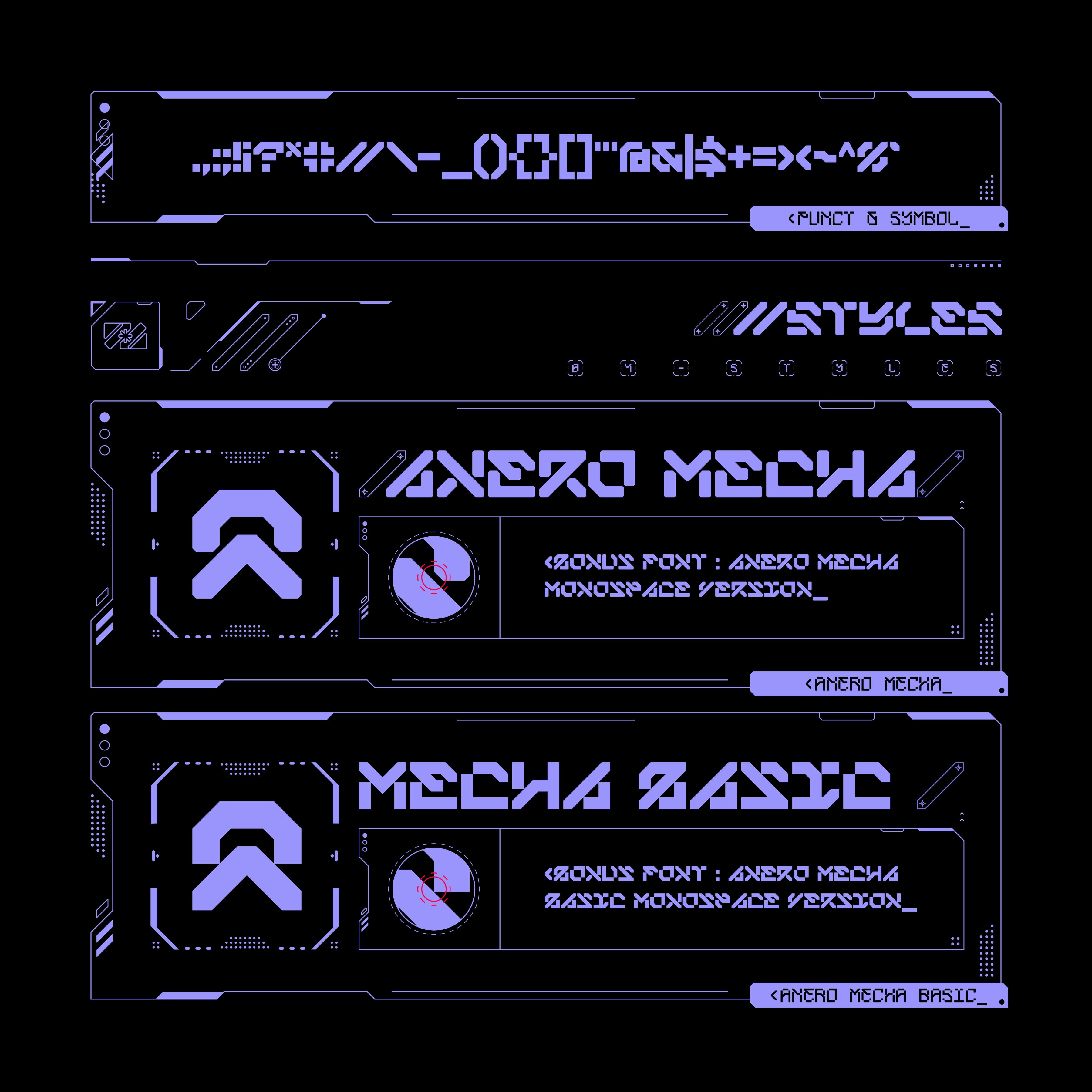 ANERO MECHA Typeface