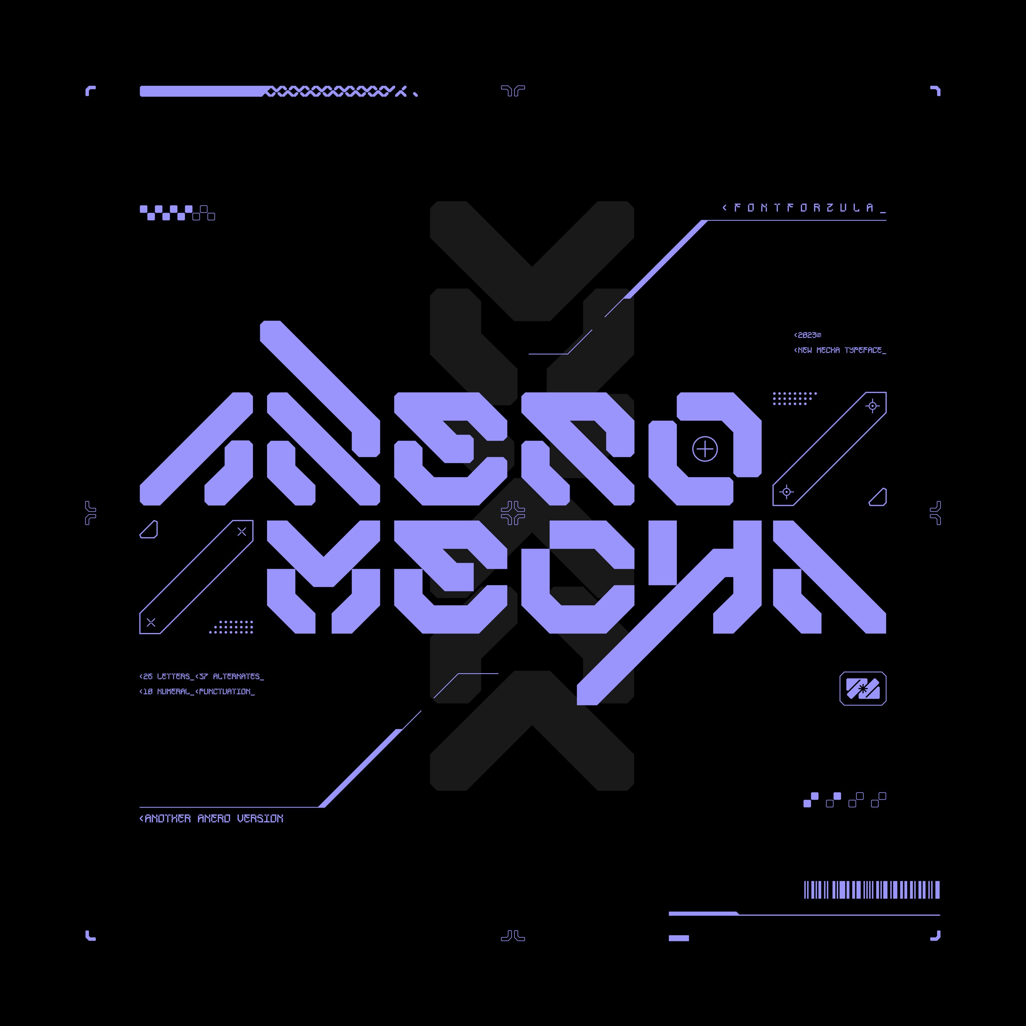 ANERO MECHA Typeface