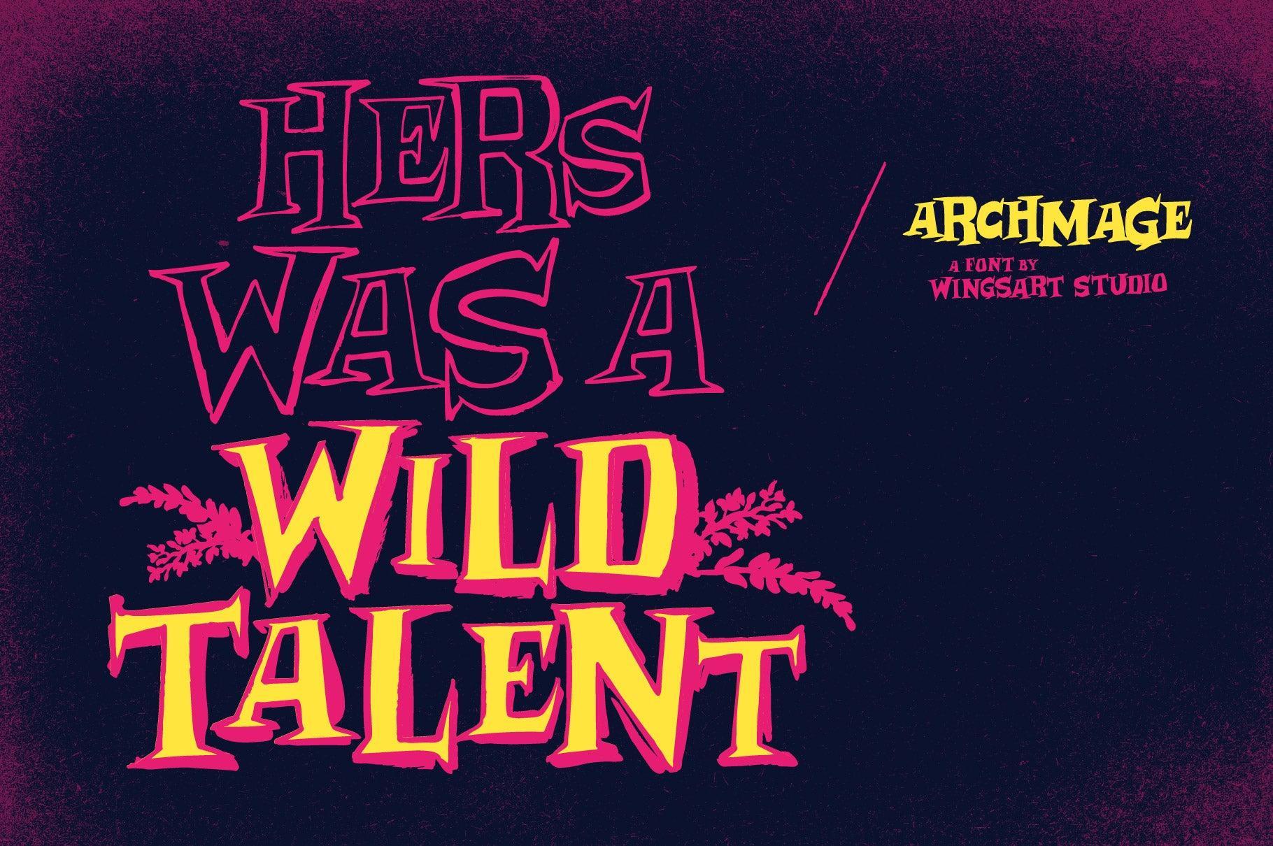 Archmage - A Phantasmagorical Serif Font