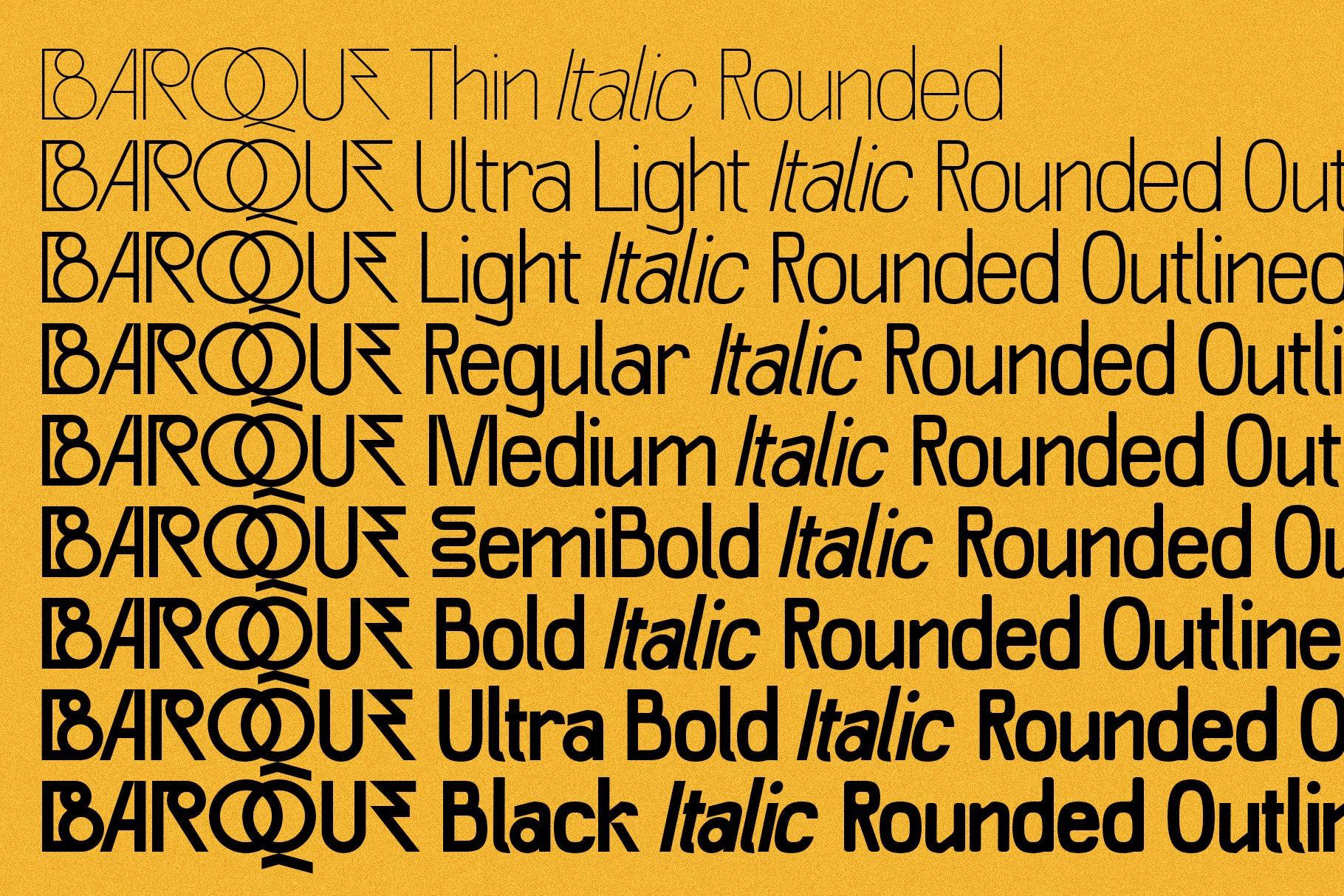 Baroque Grotesk Typeface (72 Fonts)